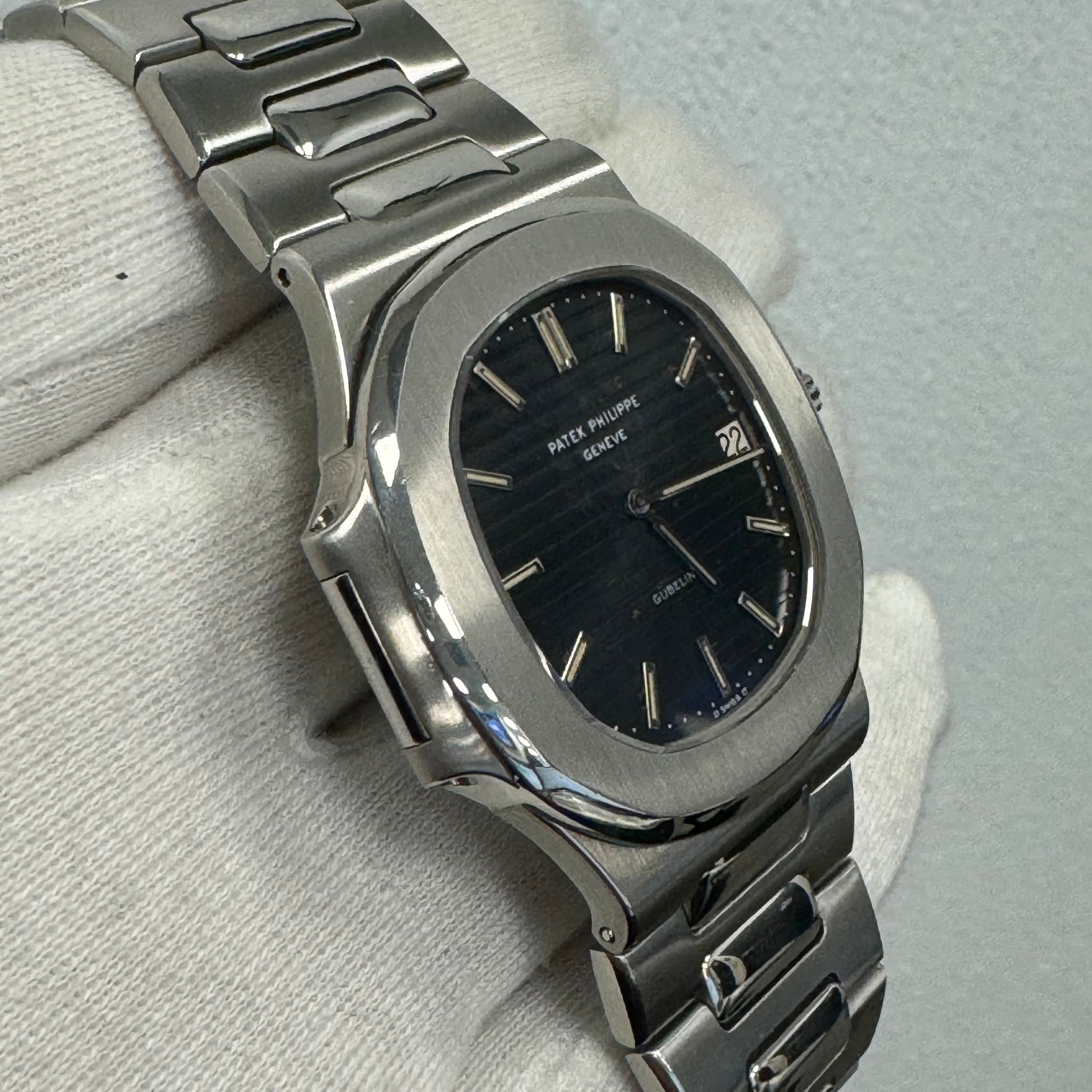Patek Philippe Nautilus 40mm Blue "Gubelin" Dial Watch Ref# 3700/1A-050 - Happy Jewelers Fine Jewelry Lifetime Warranty