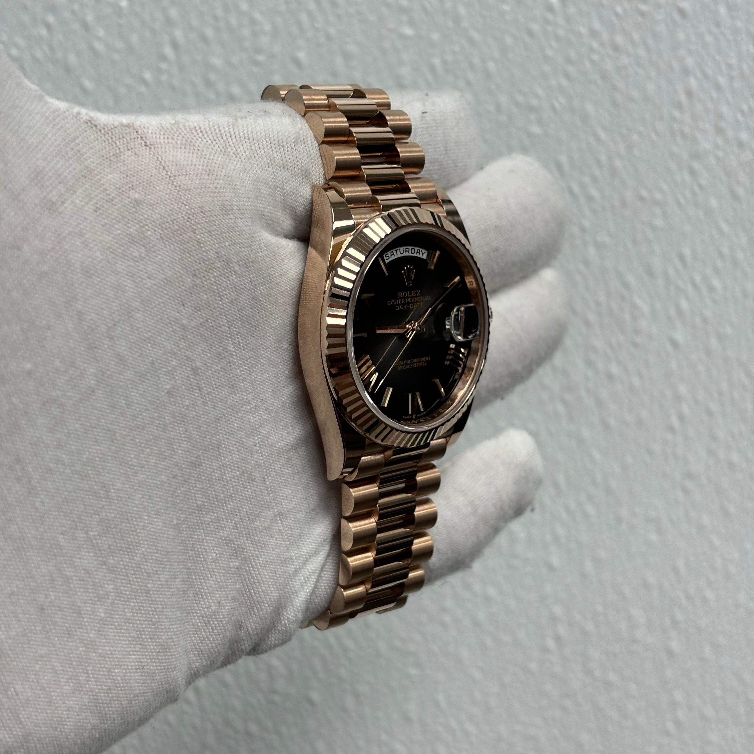 Rolex Day-Date 40mm Black Dial Ref# 228235 - Happy Jewelers Fine Jewelry Lifetime Warranty