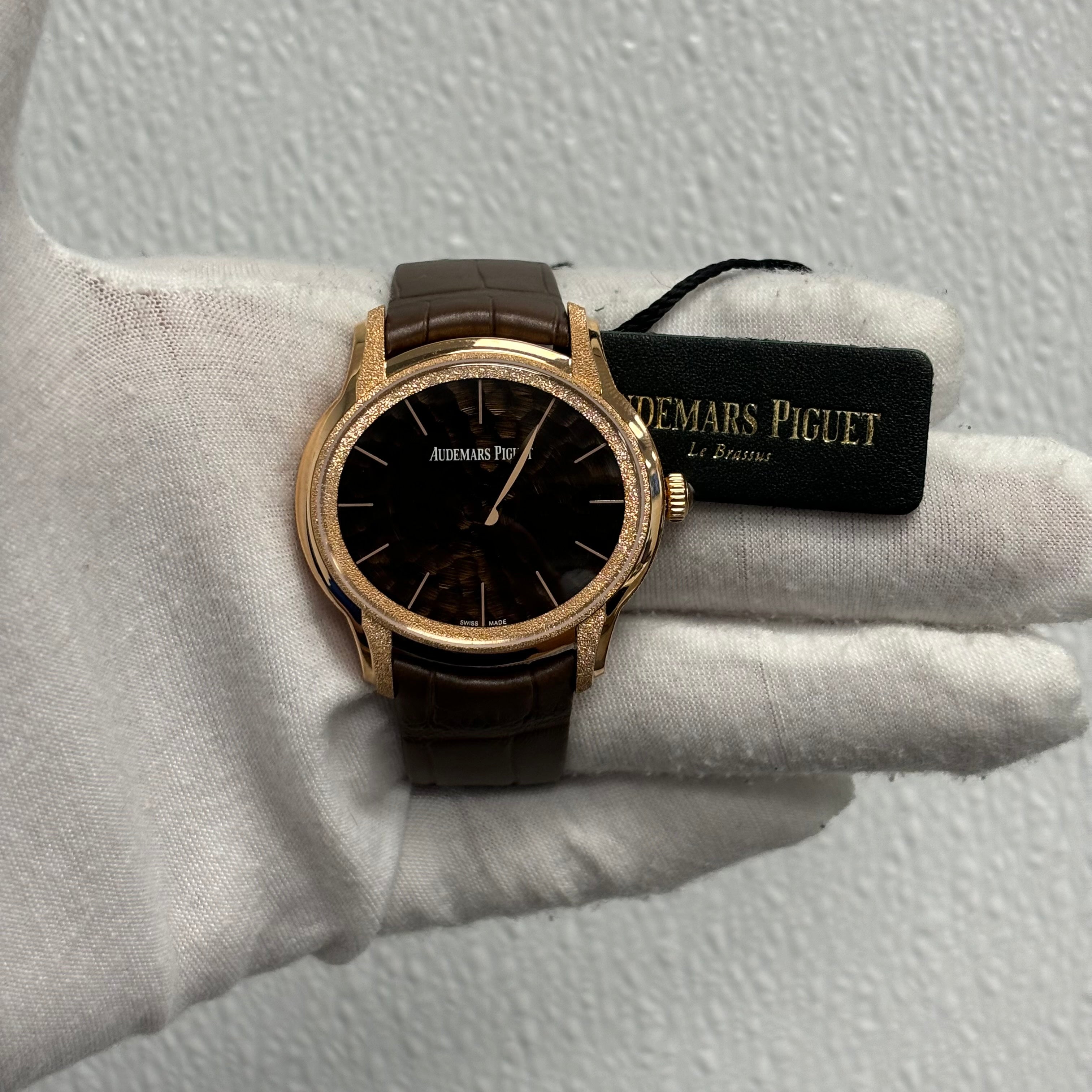 Audemars Piguet Millenary 39.5mm Brown Dial Ref# 77266OR.GG.A823CR.01 - Happy Jewelers Fine Jewelry Lifetime Warranty