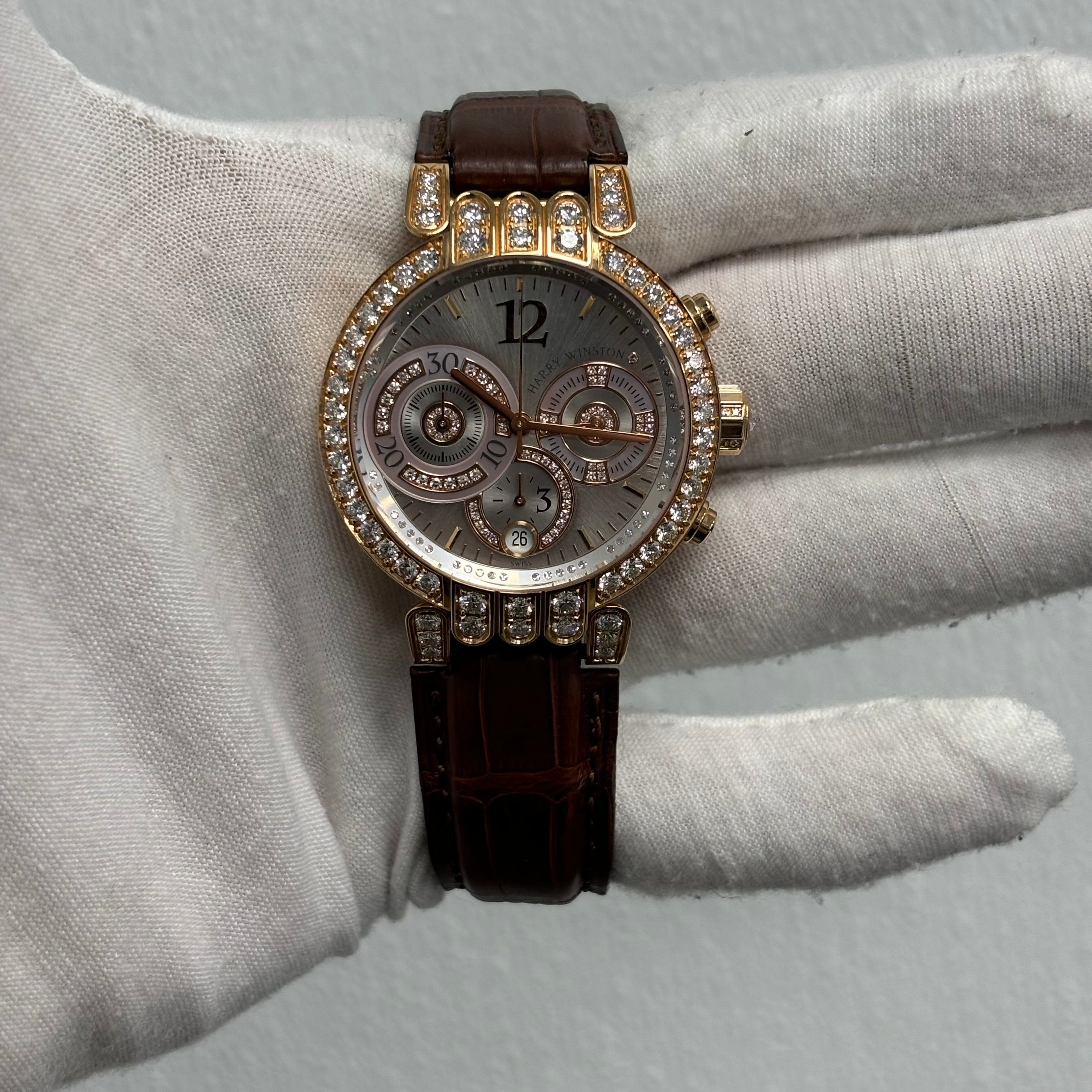 Harry Winston Premier 39mm Silver Dial Watch Ref# PREACH39RR002 - Happy Jewelers Fine Jewelry Lifetime Warranty