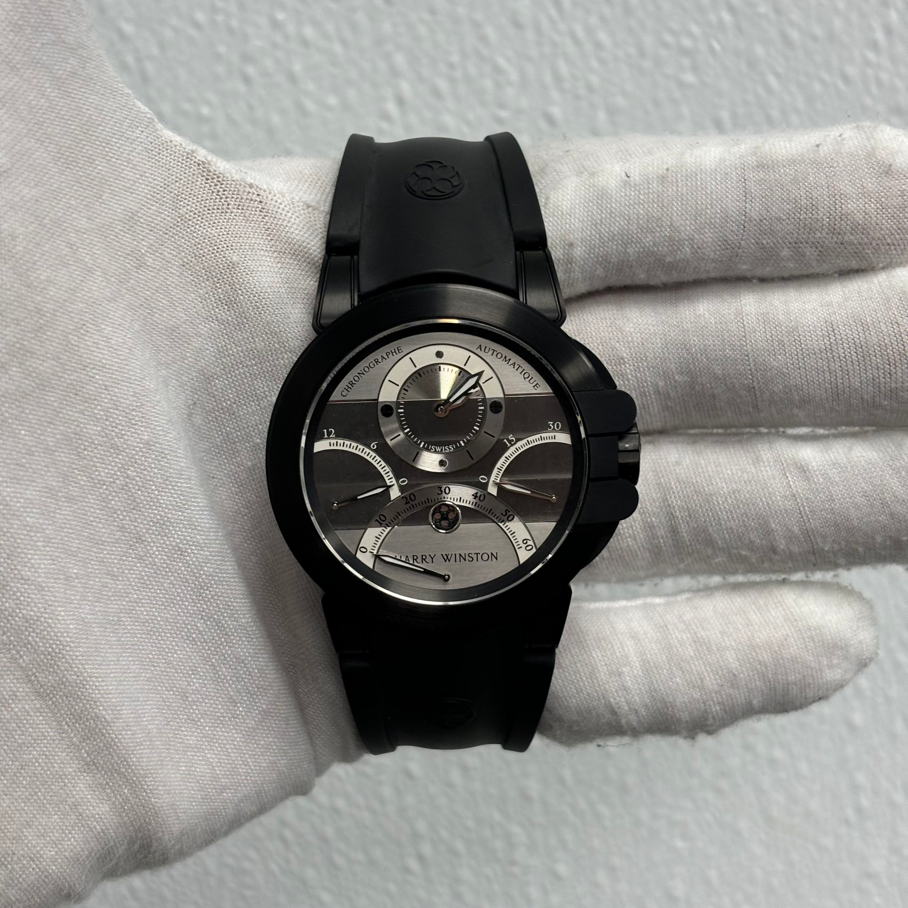 Harry Winston Ocean 44mm Silver Dial Watch Ref# OCEACT44ZZ006 - Happy Jewelers Fine Jewelry Lifetime Warranty