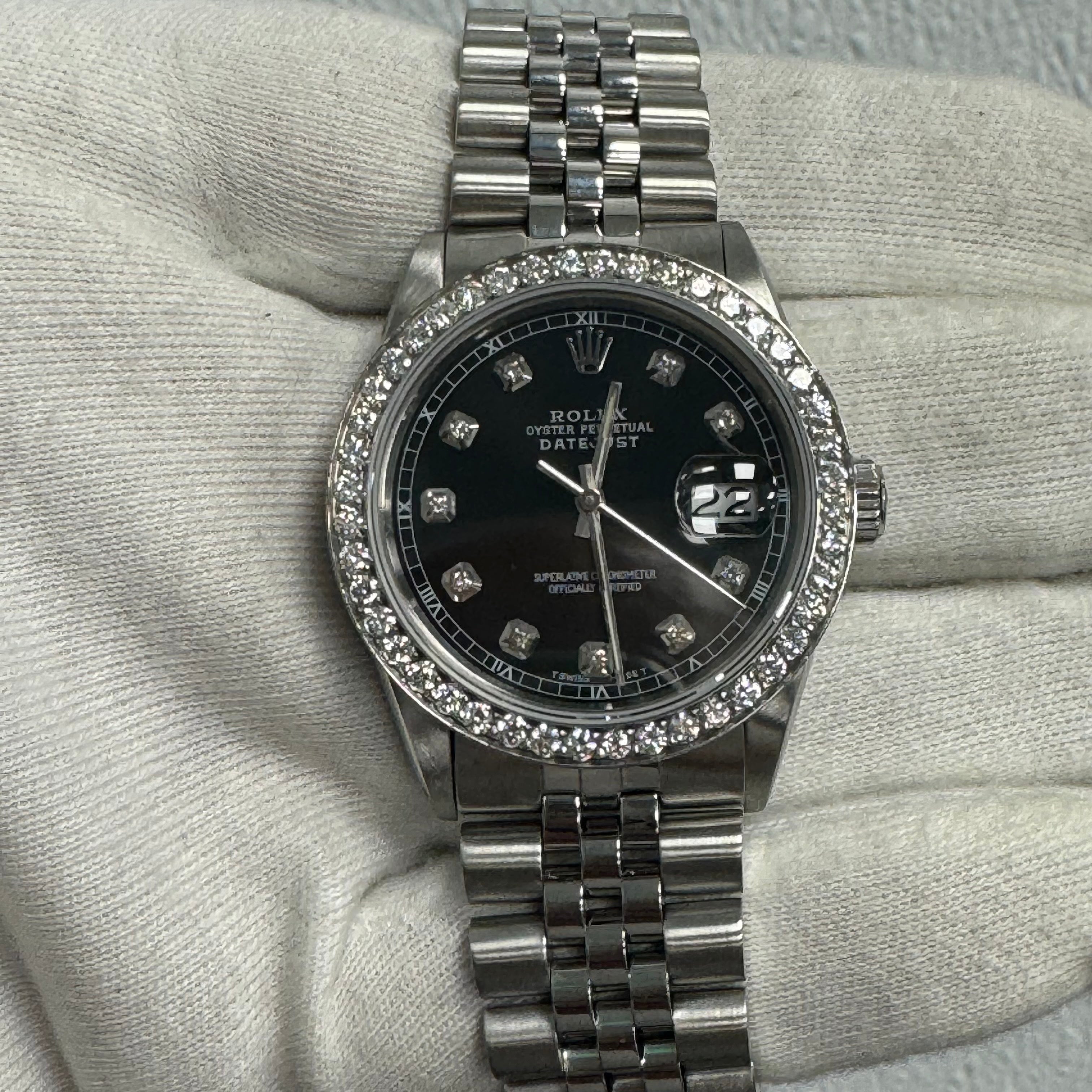 Rolex Datejust 36mm Black Dial Watch Ref# 16030 - Happy Jewelers Fine Jewelry Lifetime Warranty