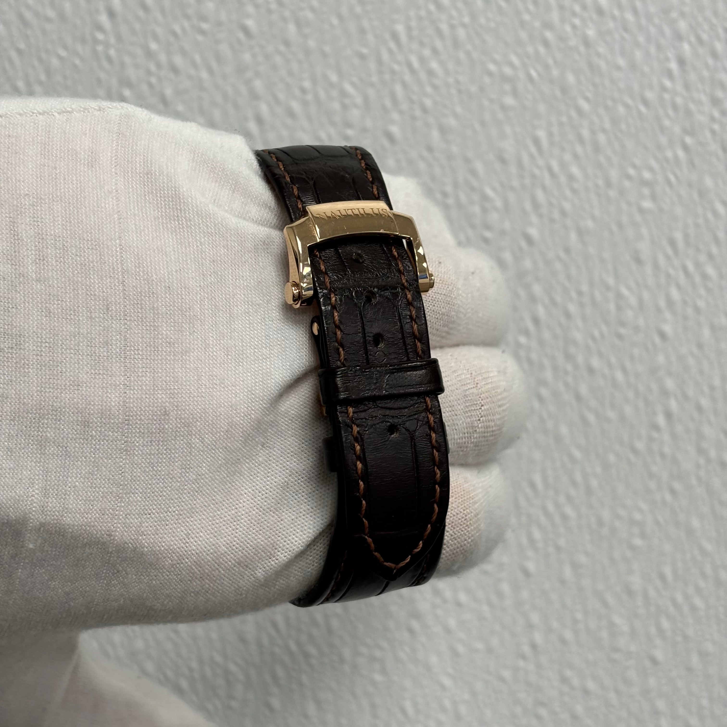 Patek Philippe Nautilus 40.5mm Brown Dial Watch Ref# 5980R-010 - Happy Jewelers Fine Jewelry Lifetime Warranty