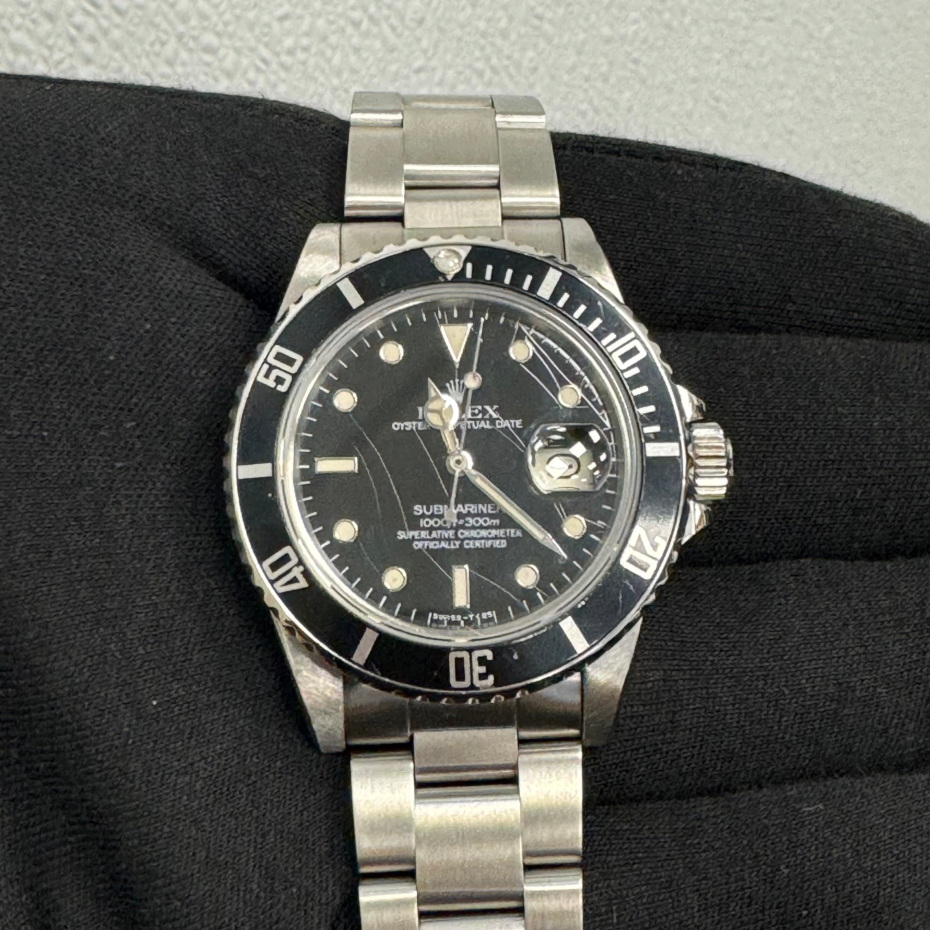Rolex Submariner 40mm Black "Spider" Dial Watch Ref# 16800 - Happy Jewelers Fine Jewelry Lifetime Warranty