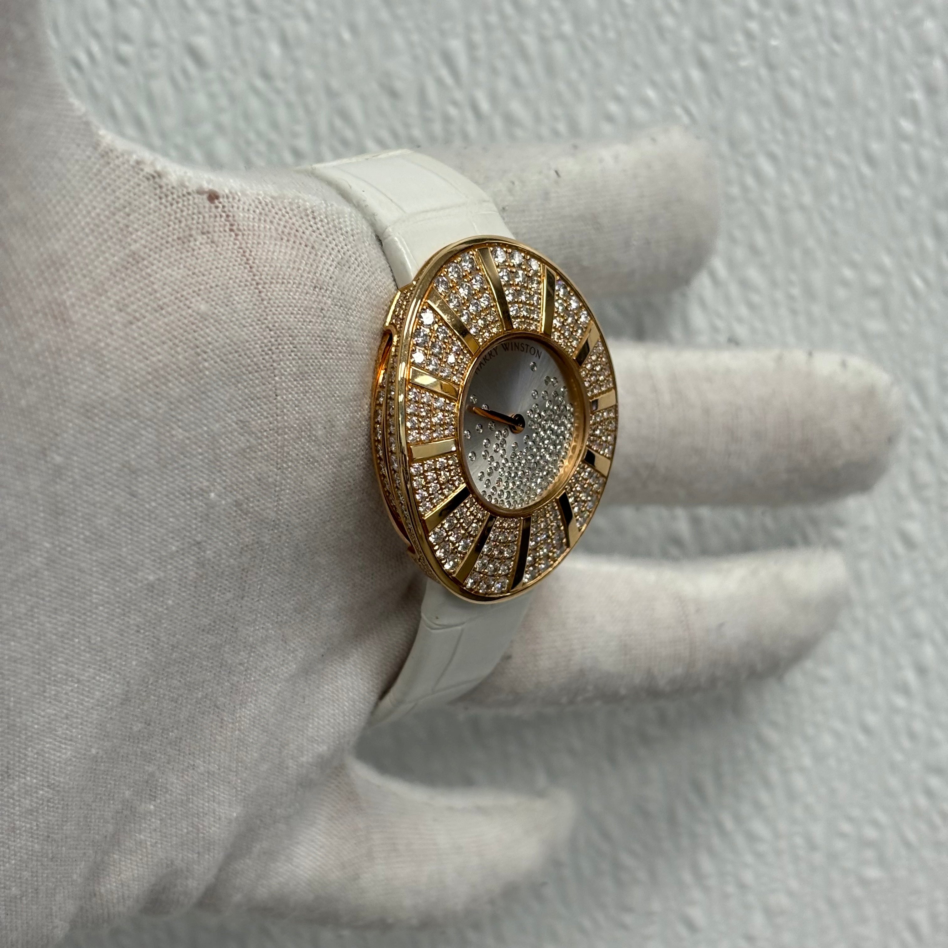 Harry Winston Talk To Me 33mm Silver Dial Watch Ref# TTMQHM33RR007 - Happy Jewelers Fine Jewelry Lifetime Warranty