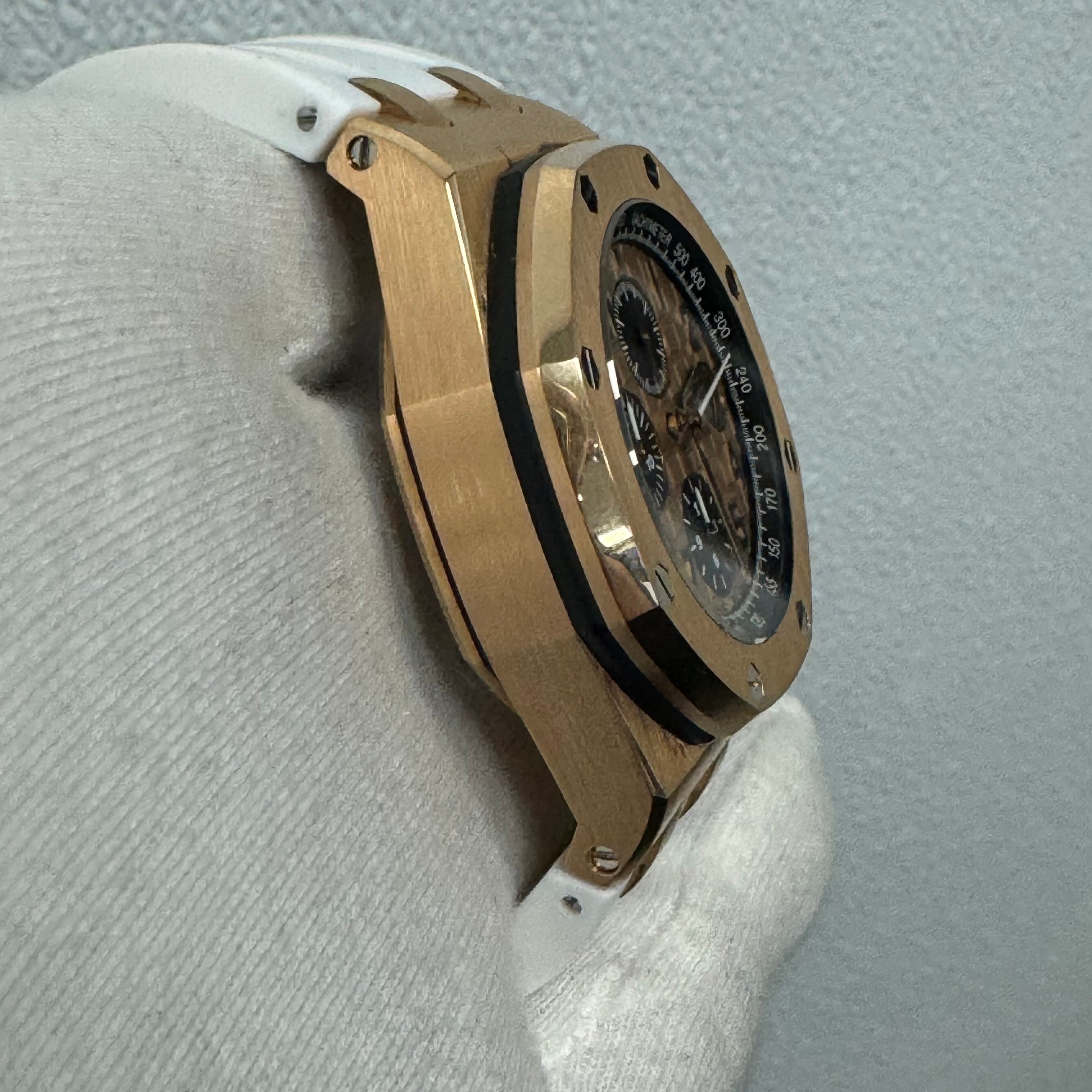 Audemars Piguet Royal Oak Offshore 42mm Rose Dial Watch Ref# 26470OR.OO.A002CR.01 - Happy Jewelers Fine Jewelry Lifetime Warranty