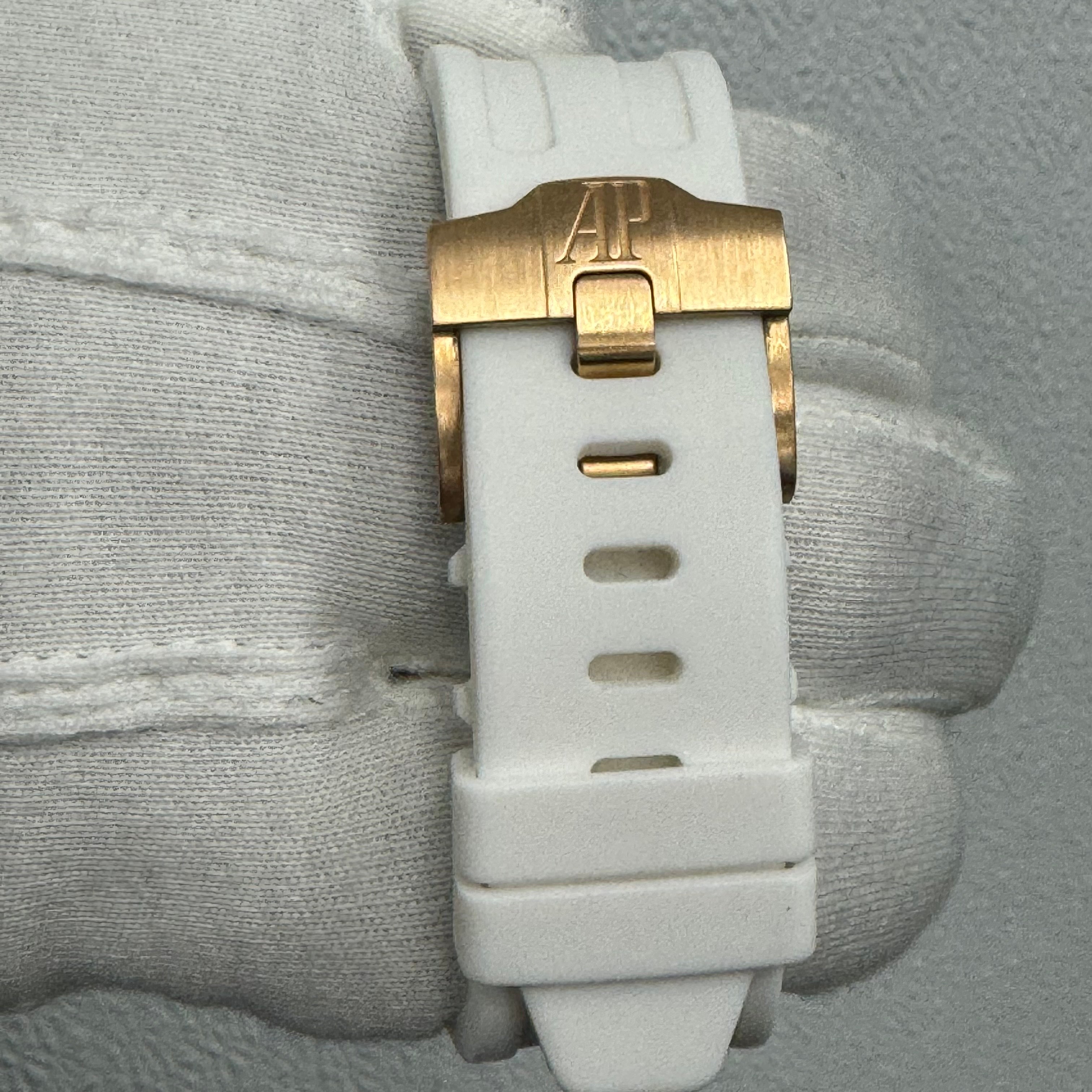 Audemars Piguet Royal Oak Offshore 42mm Rose Dial Watch Ref# 26470OR.OO.A002CR.01 - Happy Jewelers Fine Jewelry Lifetime Warranty