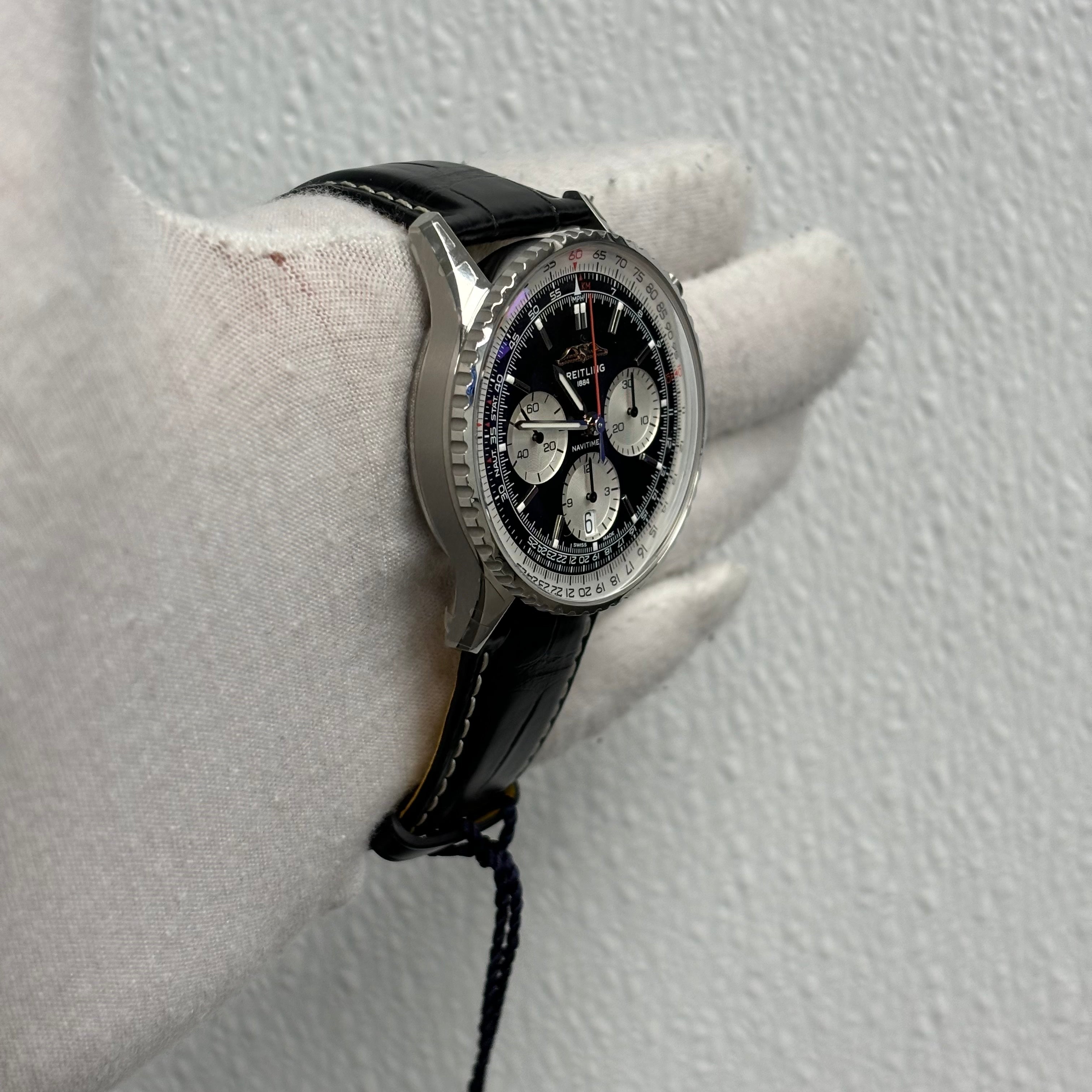 Breitling Navitimer 41mm Black Dial Watch Ref# AB0139 - Happy Jewelers Fine Jewelry Lifetime Warranty