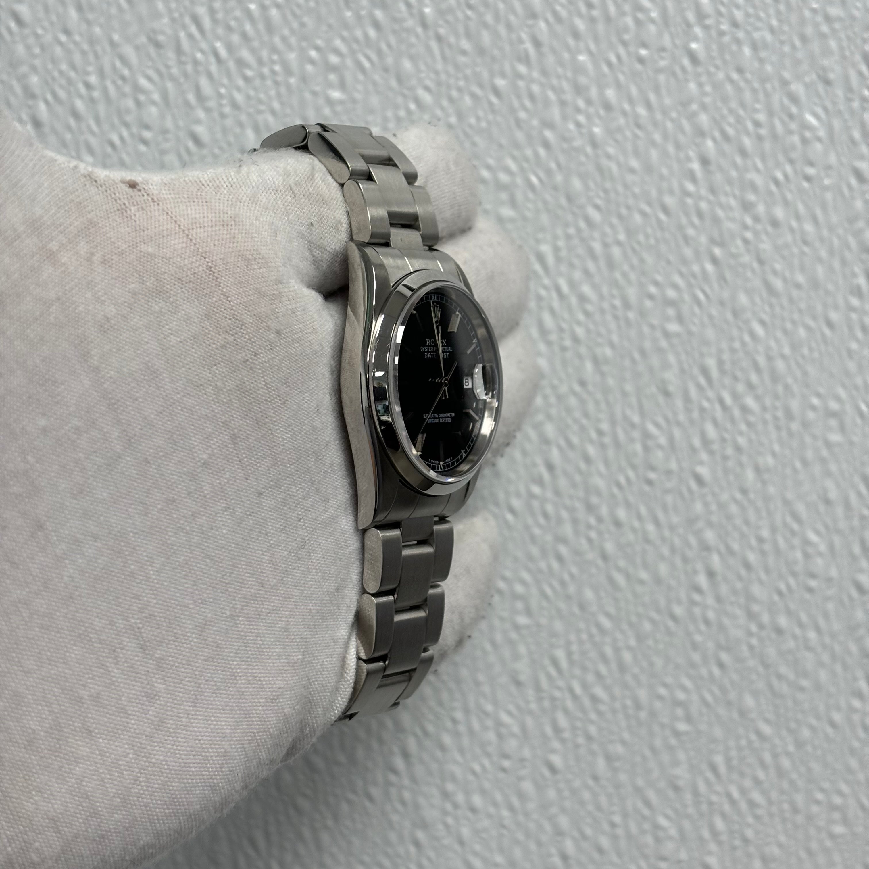 Rolex Datejust 36mm Black Dial Watch Ref# 16200 - Happy Jewelers Fine Jewelry Lifetime Warranty