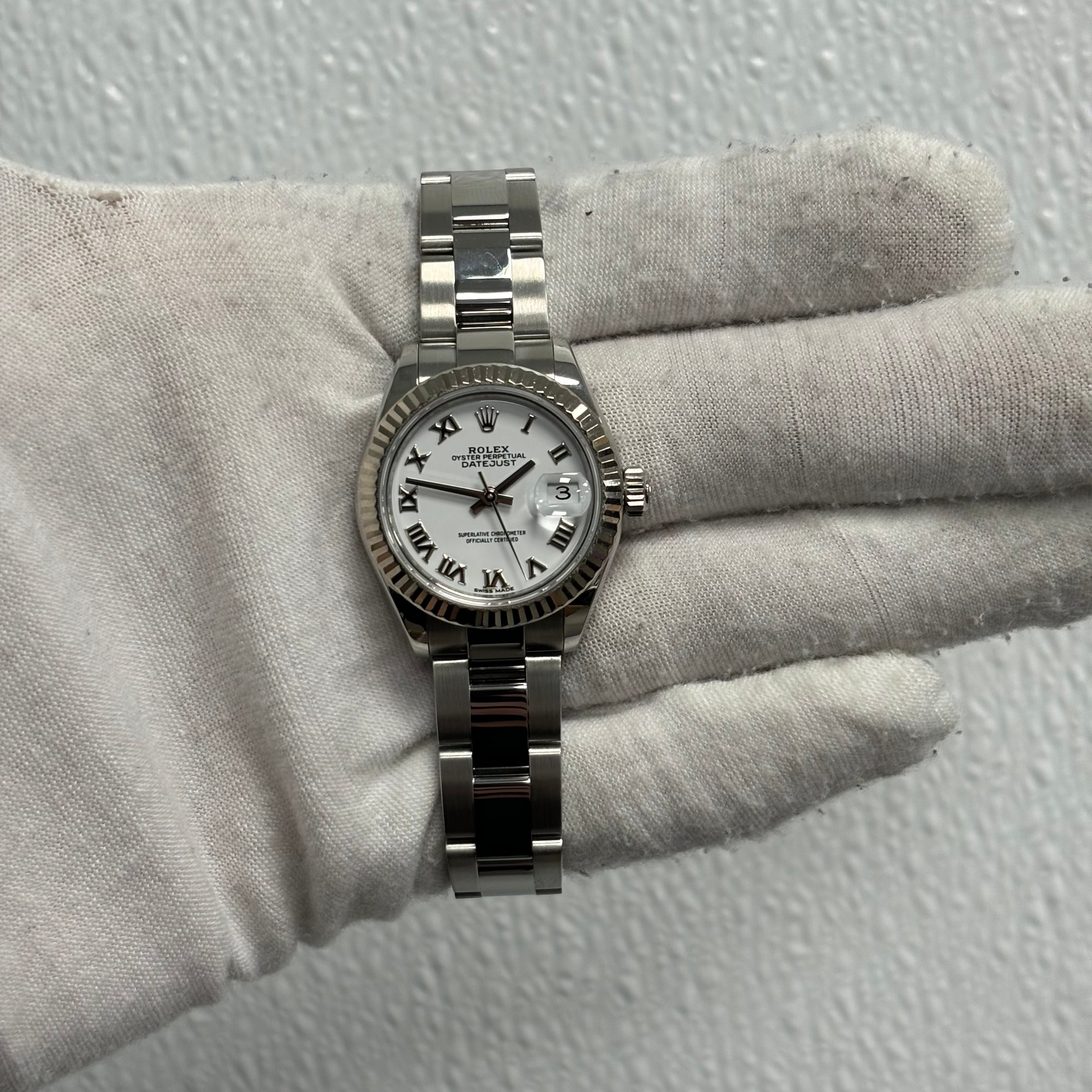 Rolex Datejust 28mm White Dial Watch Ref# 279174 - Happy Jewelers Fine Jewelry Lifetime Warranty