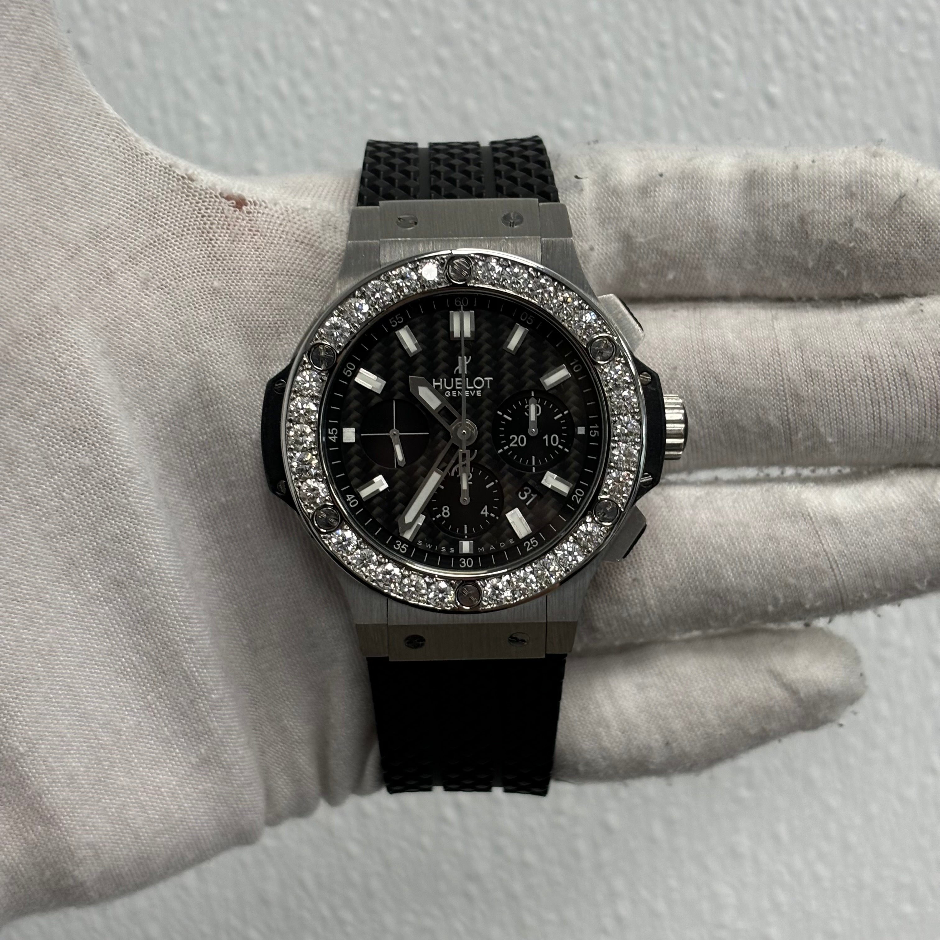 Hublot Big Bang 44mm Carbon Dial Watch Ref# 301.SM.1770.GR - Happy Jewelers Fine Jewelry Lifetime Warranty