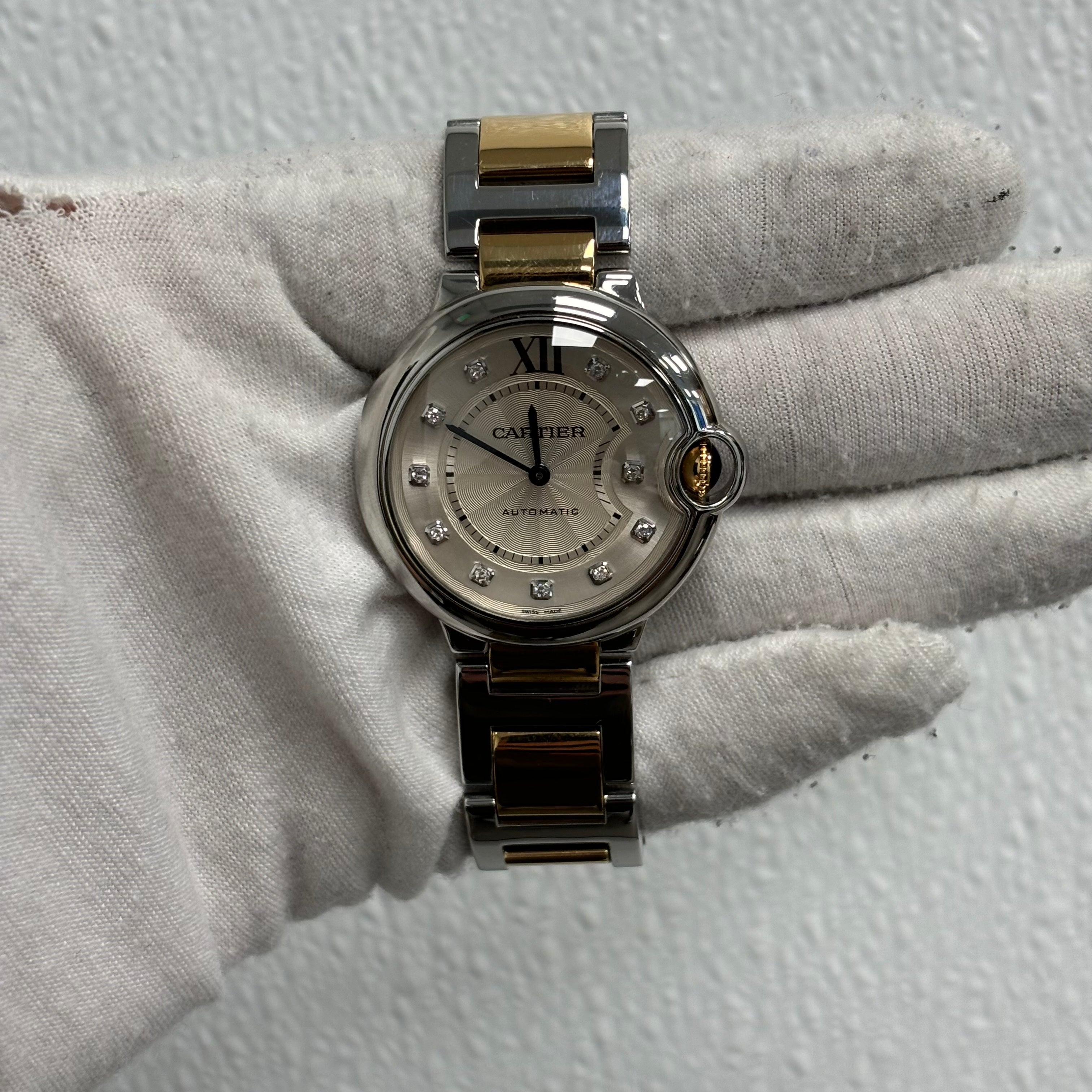 Cartier Ballon Bleu 36mm Silver Dial Watch Ref# WE902031 - Happy Jewelers Fine Jewelry Lifetime Warranty