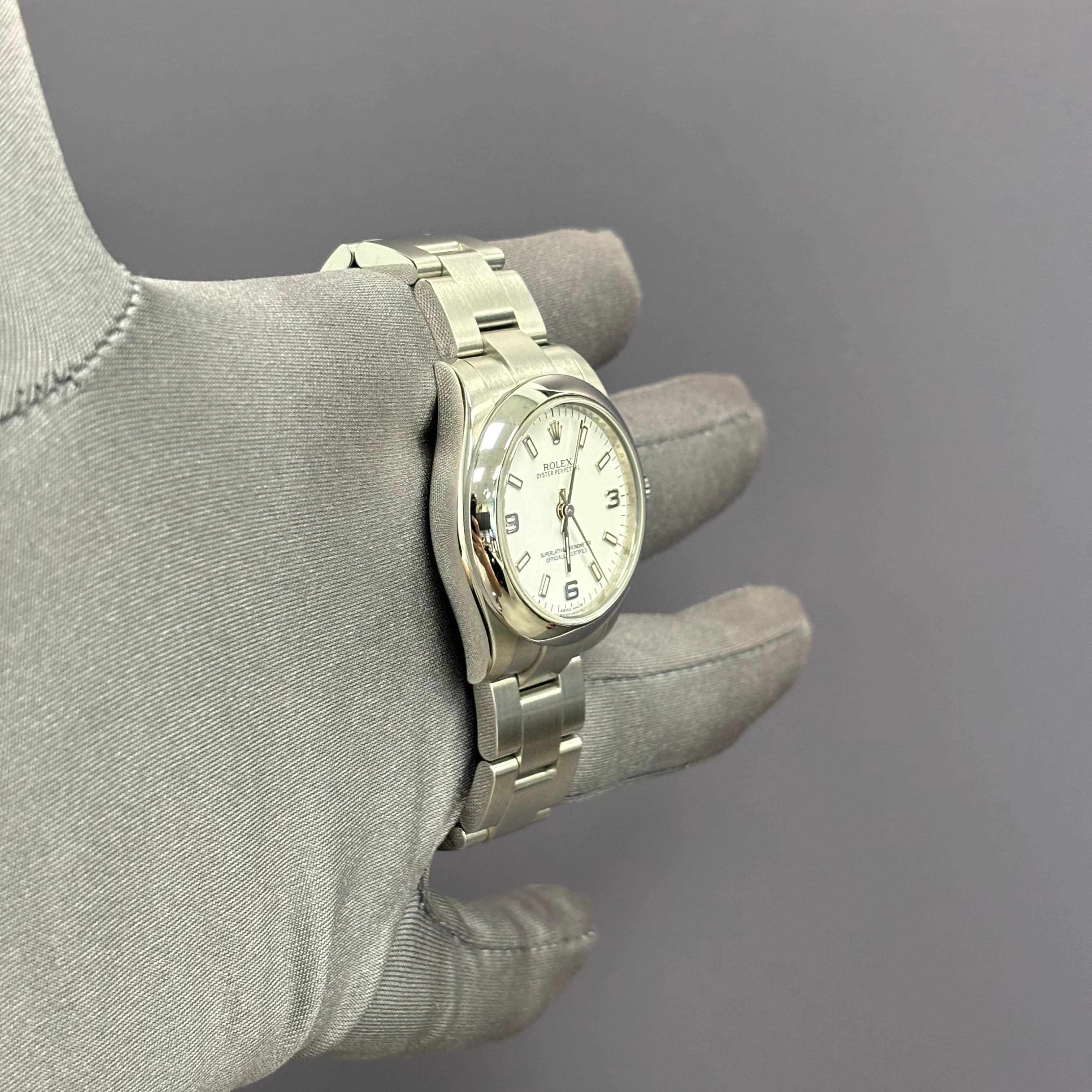 Rolex Oyster Perpetual 31mm White Dial Watch Ref# 177200 - Happy Jewelers Fine Jewelry Lifetime Warranty