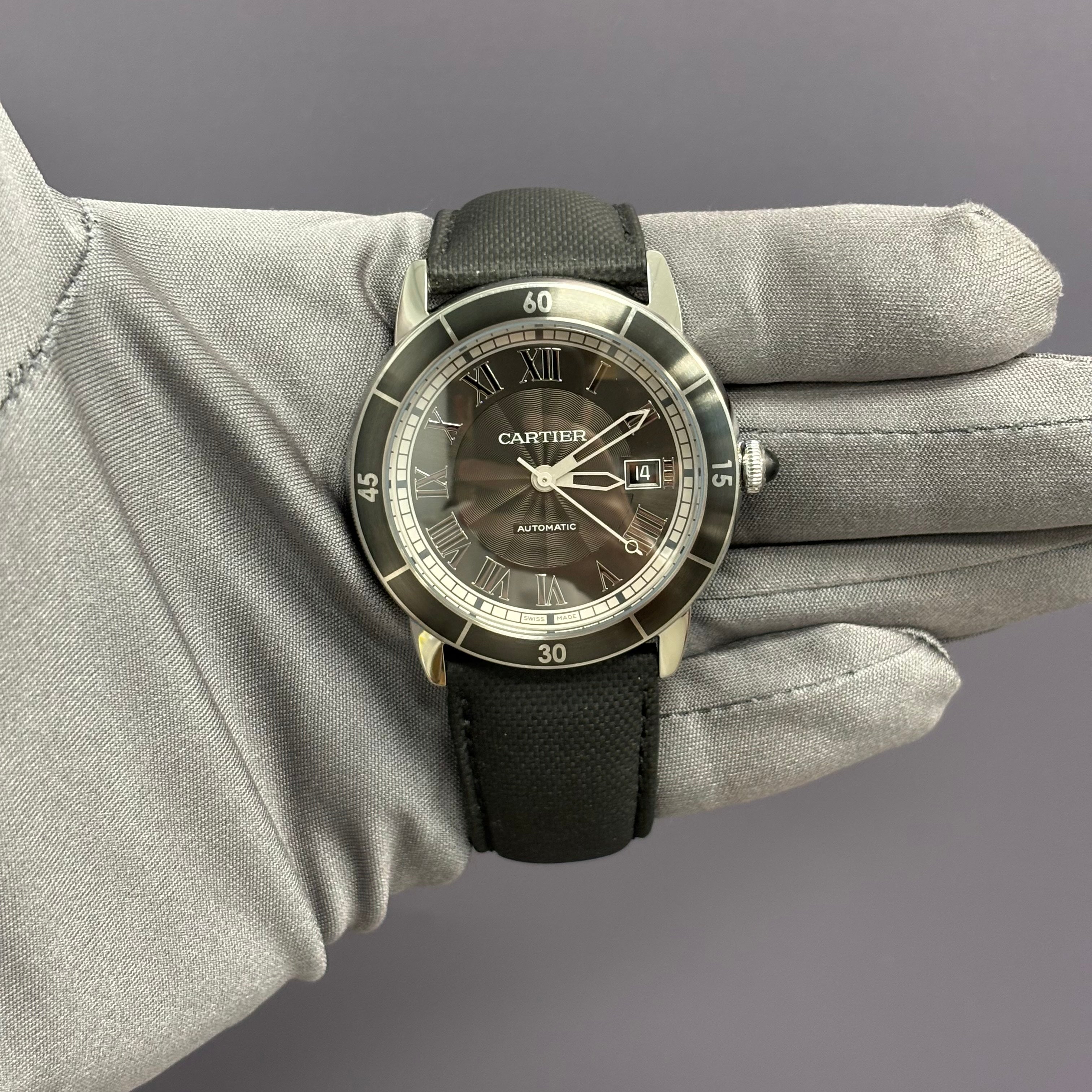 Cartier Ronde 42mm Grey Dial Watch Ref# WSRN0003 - Happy Jewelers Fine Jewelry Lifetime Warranty