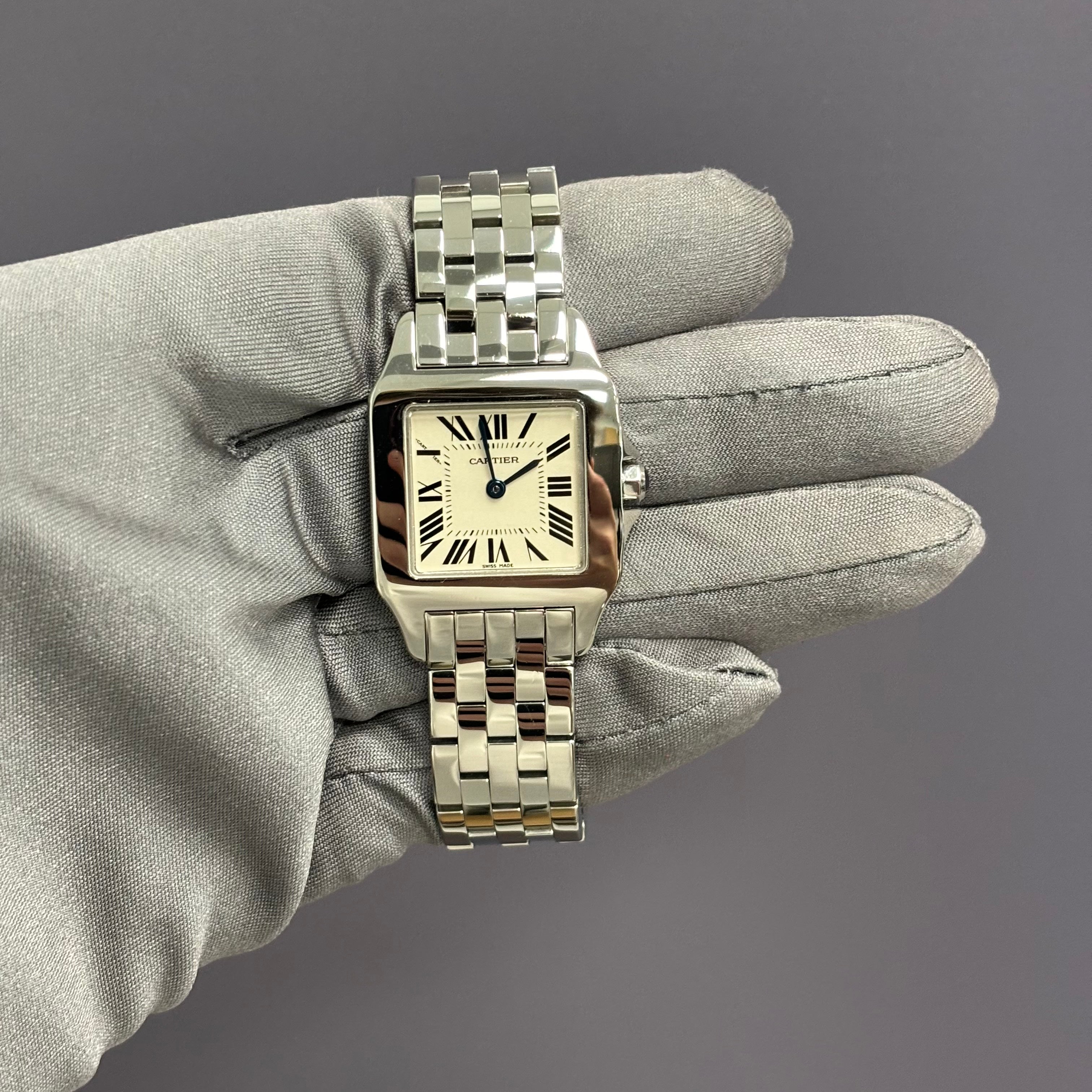 Cartier Santos 26mm White Dial Ref# W25065Z5 - Happy Jewelers Fine Jewelry Lifetime Warranty