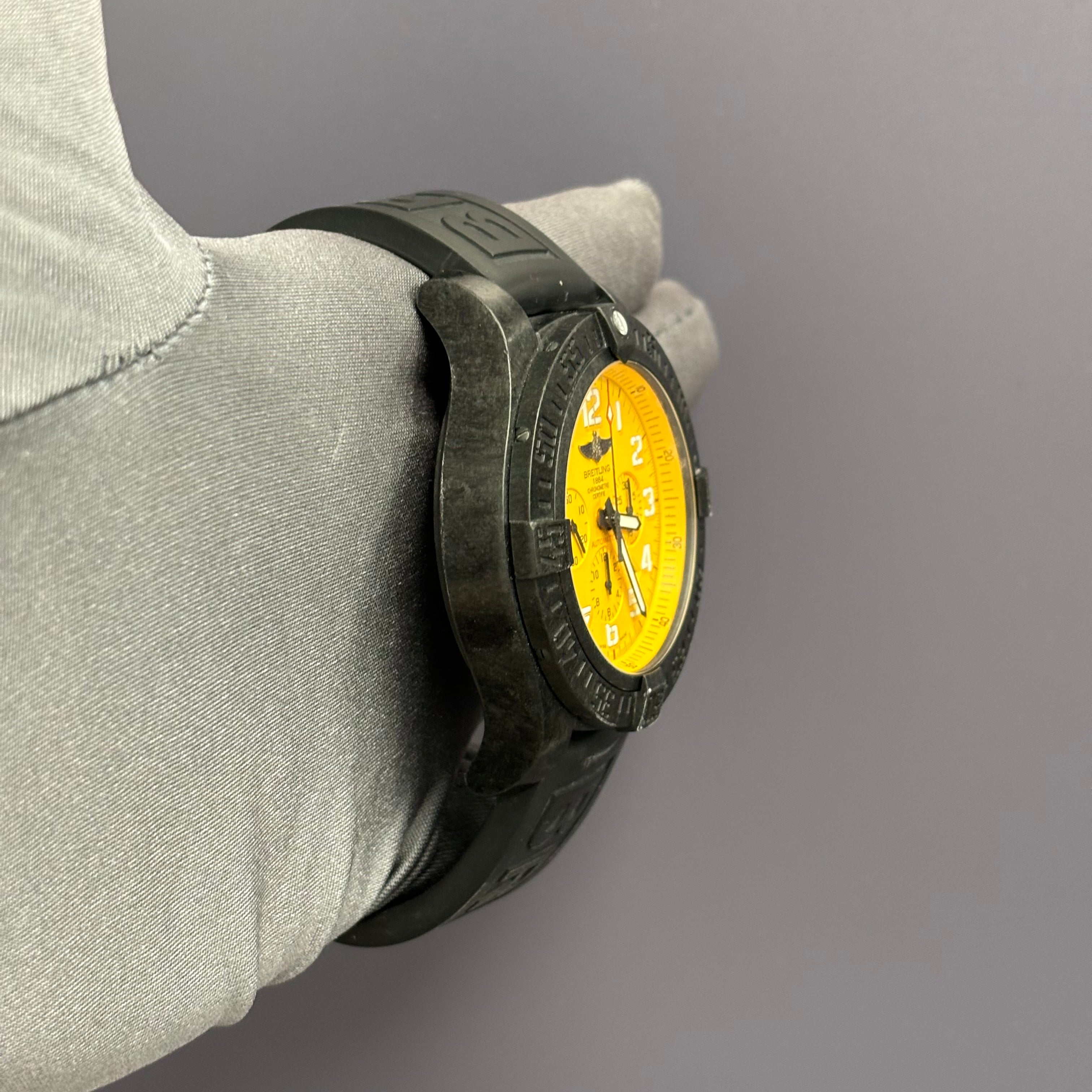 Breitling Avenger 50mm Yellow Dial Watch Ref# XB0170 - Happy Jewelers Fine Jewelry Lifetime Warranty