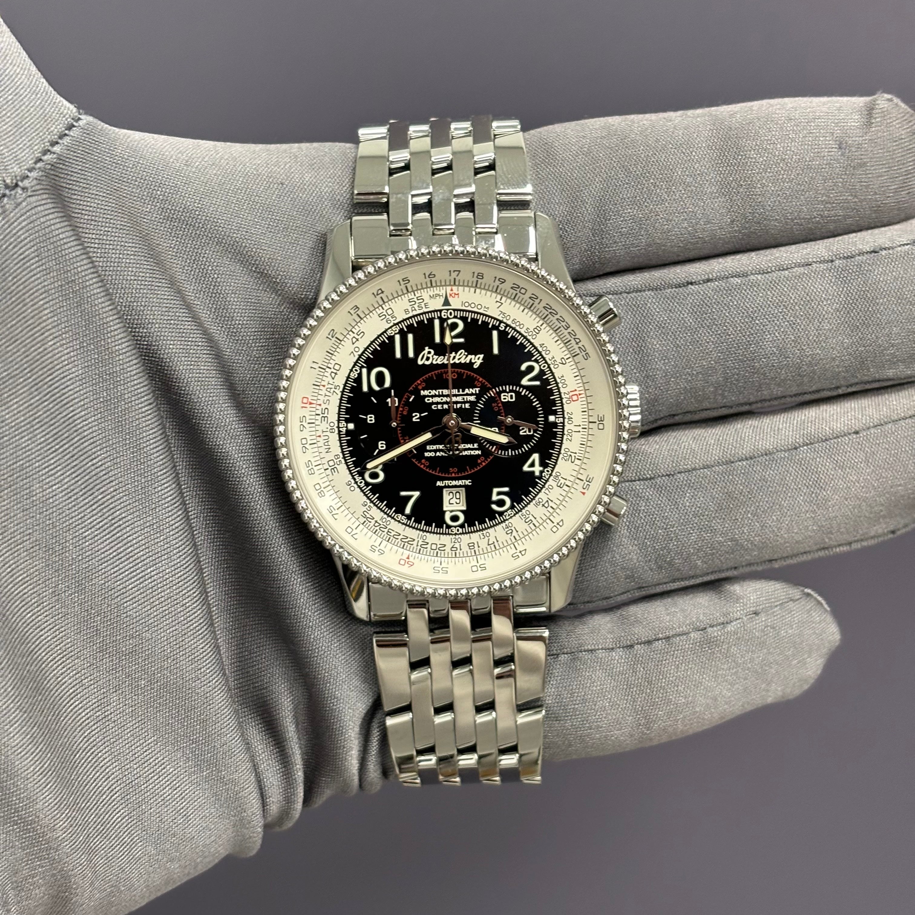 Breitling Navitimer 42mm Black Dial Watch Ref# A35330 - Happy Jewelers Fine Jewelry Lifetime Warranty