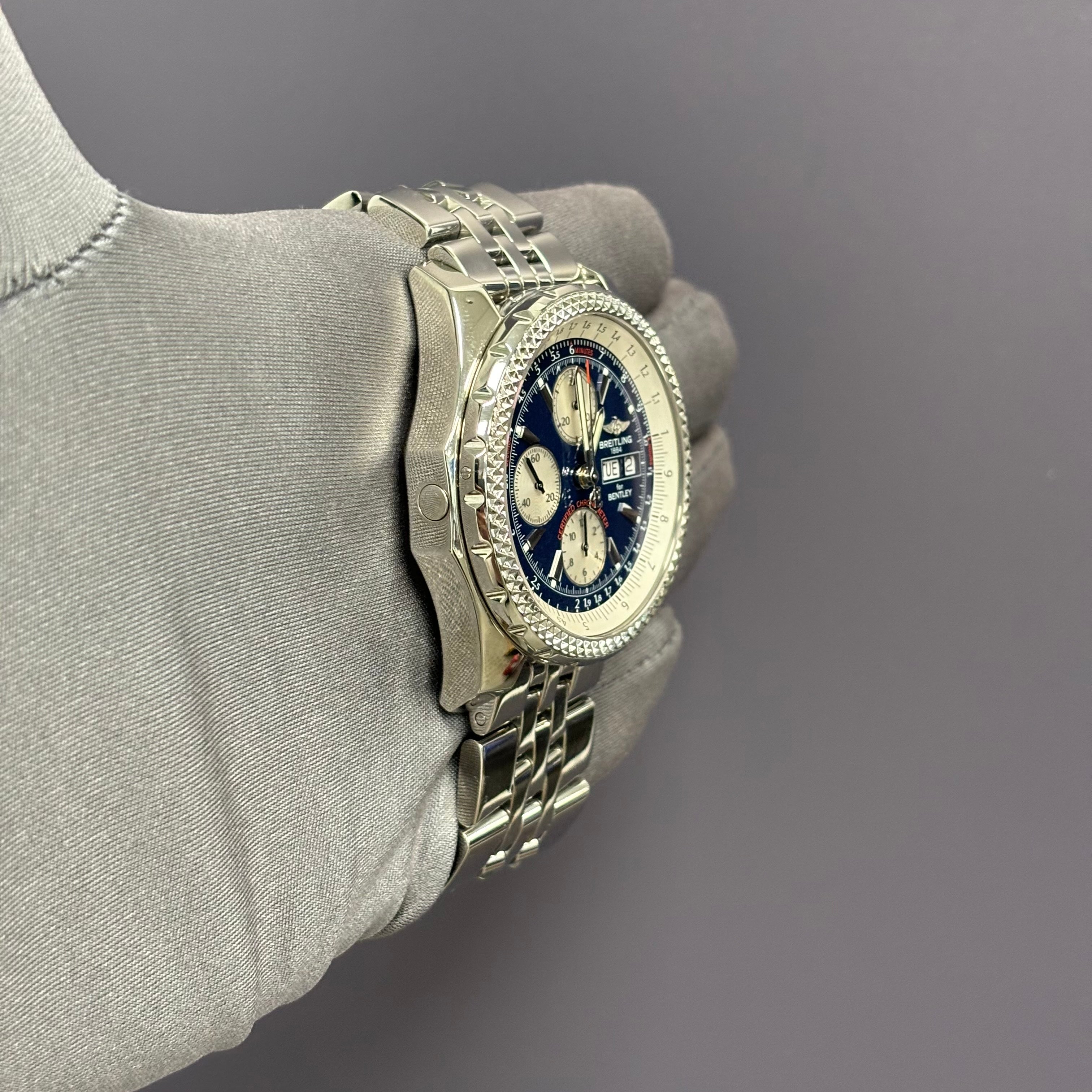 Breitling Bentley 43mm Blue Dial Watch Ref# A13362 - Happy Jewelers Fine Jewelry Lifetime Warranty