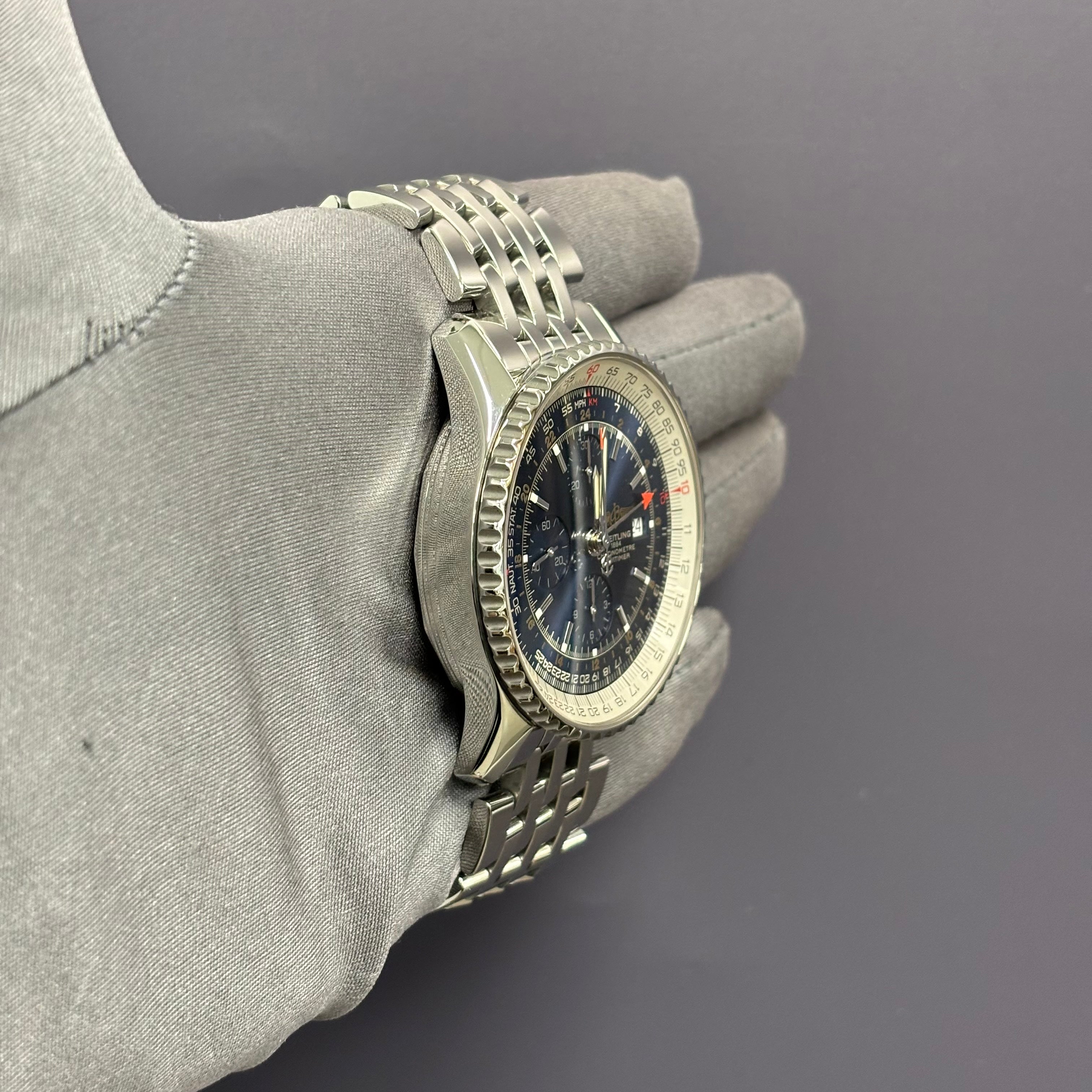 Breitling Navitimer 46mm Blue Dial Watch Ref# A24322 - Happy Jewelers Fine Jewelry Lifetime Warranty