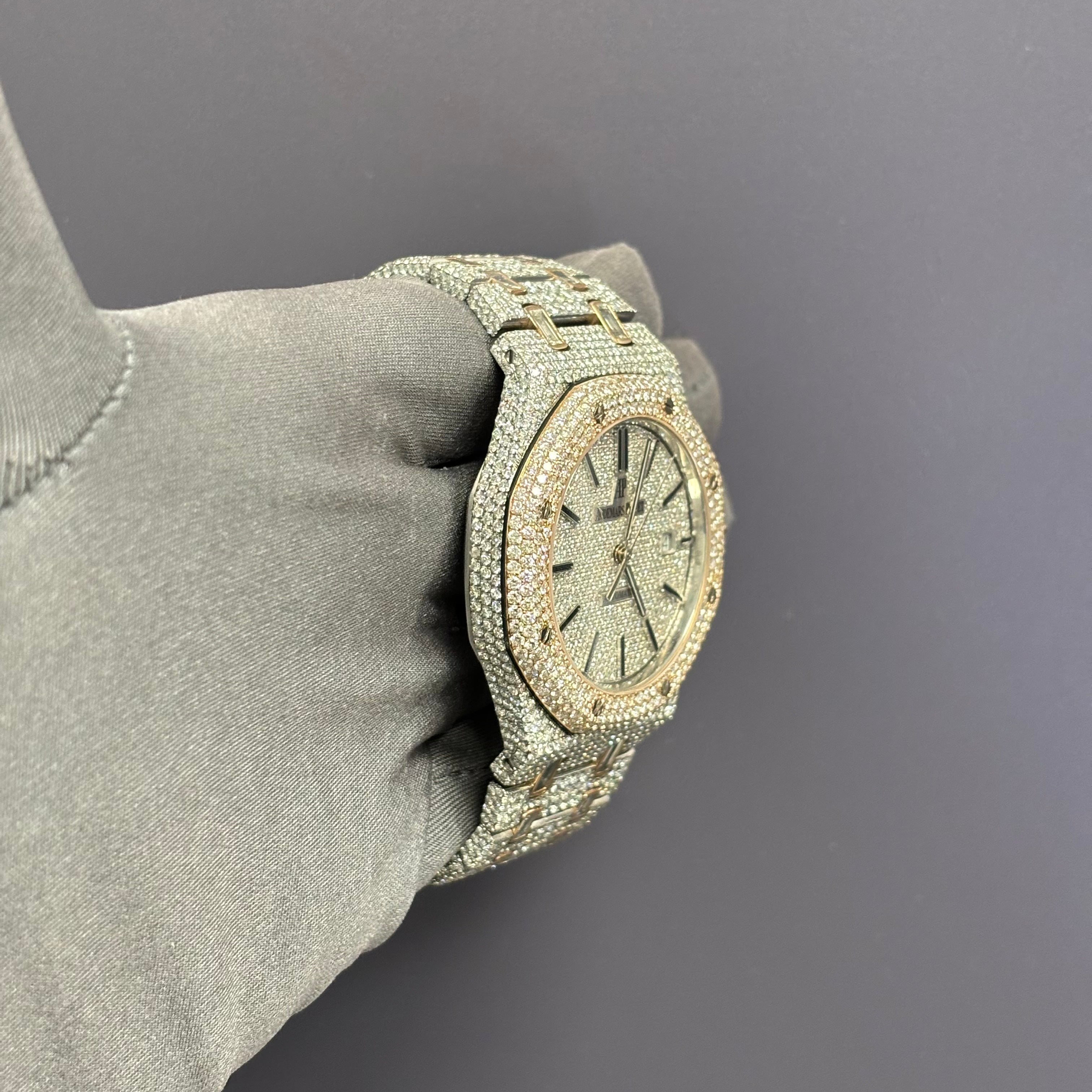 Audemars Piguet Royal Oak 41mm Pave Dial Watch - Happy Jewelers Fine Jewelry Lifetime Warranty