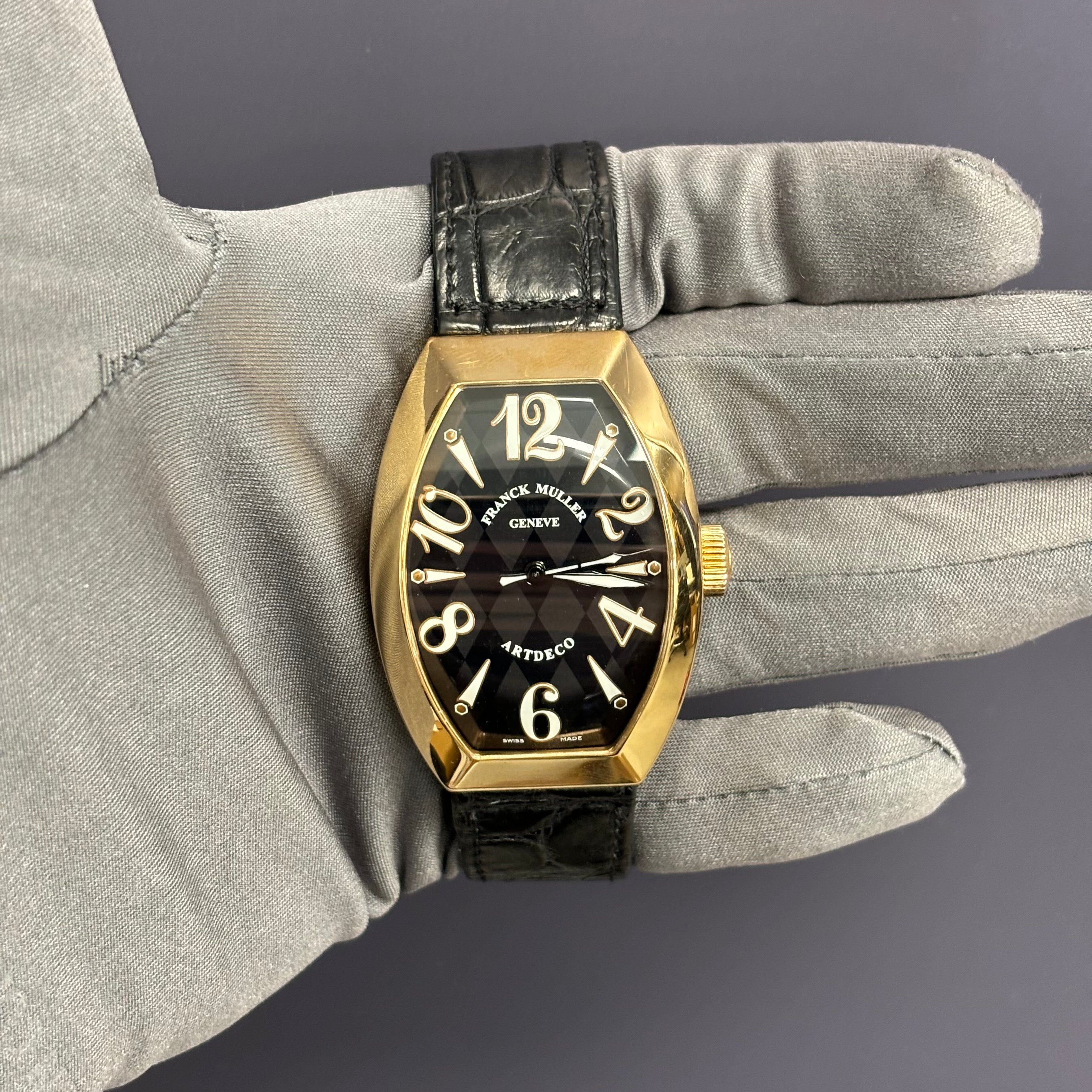 Franck Muller Art Deco 36mm Black Dial Ref# 11000 H SC - Happy Jewelers Fine Jewelry Lifetime Warranty