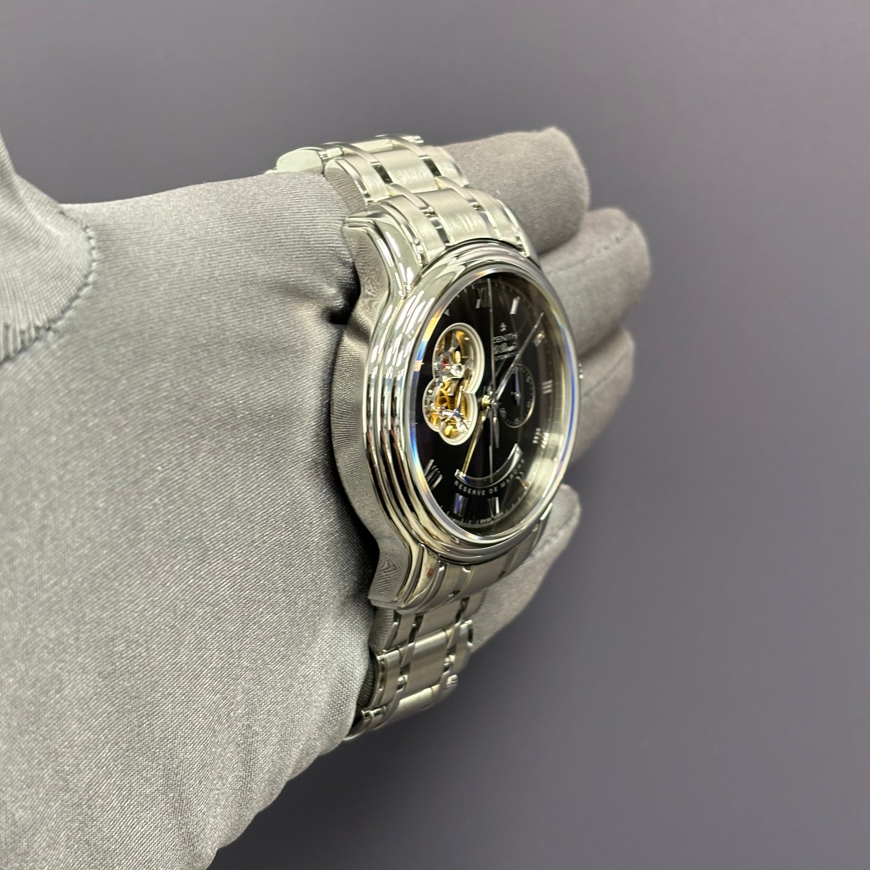 Zenith El Primero 45mm Black Dial Watch Ref# 03.1260.4021 - Happy Jewelers Fine Jewelry Lifetime Warranty