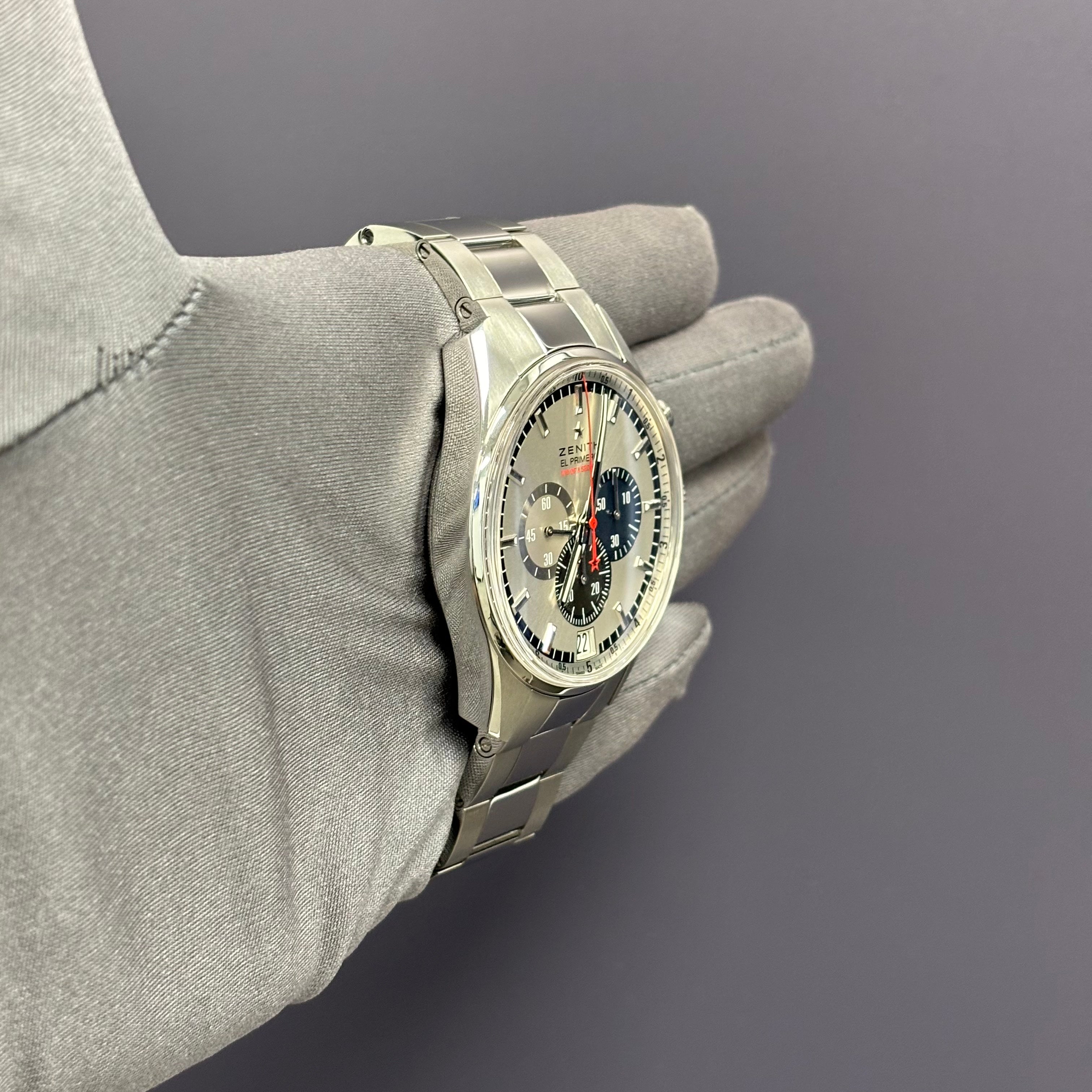 Zenith El Primero 42mm Silver Dial Watch Ref# 03.2041.4052 - Happy Jewelers Fine Jewelry Lifetime Warranty