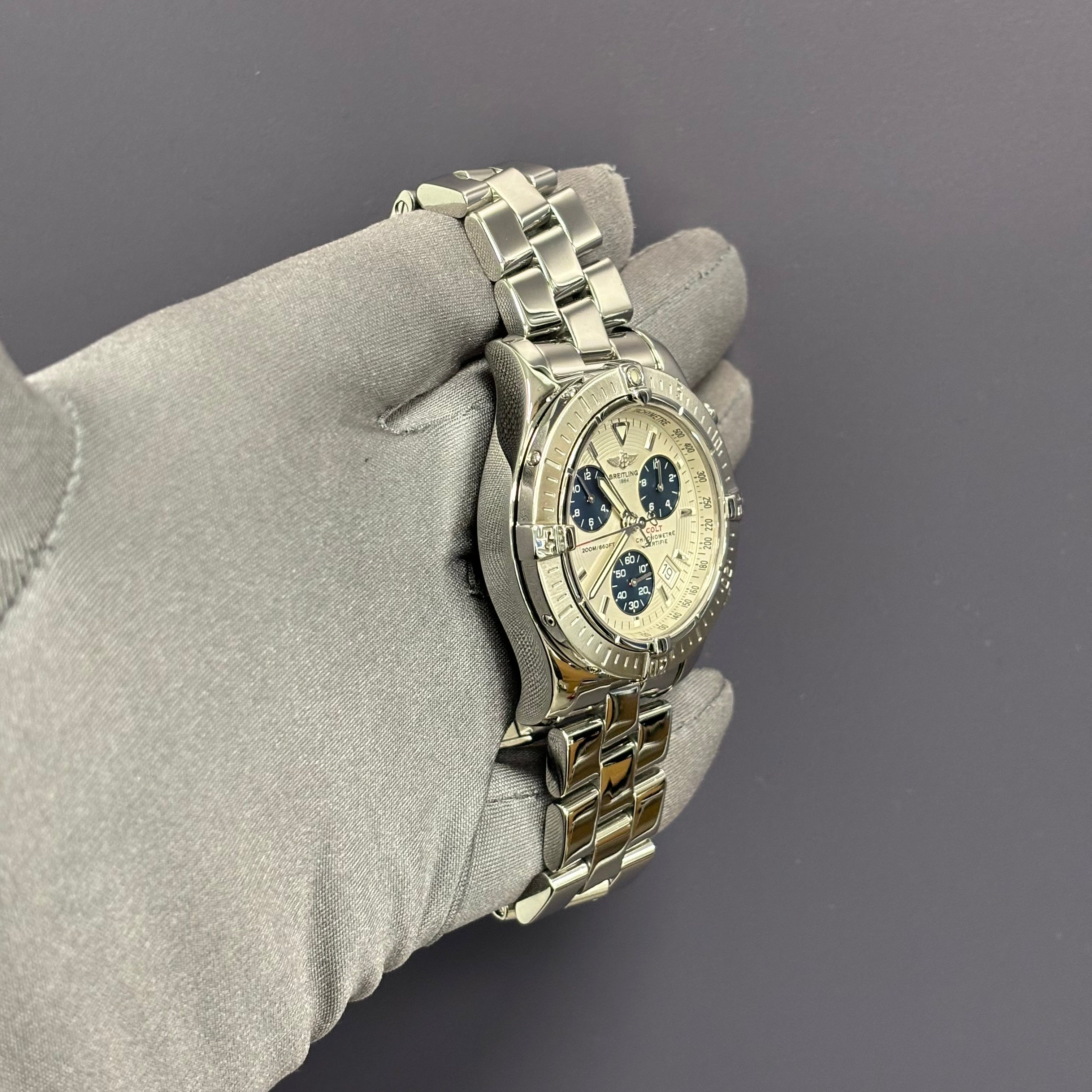 Breitling Colt 41mm White Dial Watch Ref# A73380 - Happy Jewelers Fine Jewelry Lifetime Warranty