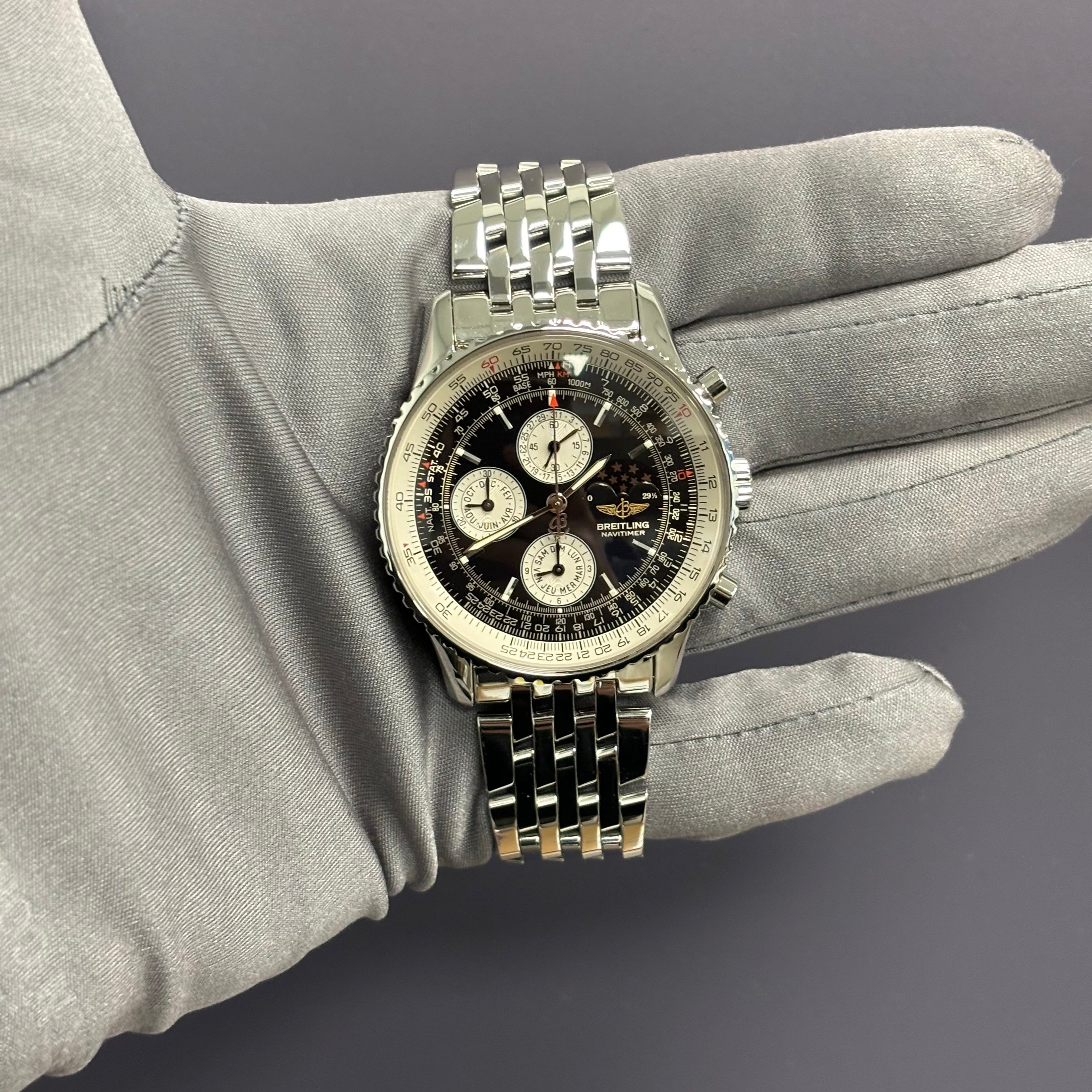 Breitling Navitimer 42mm Black Dial Watch Ref# A19340 - Happy Jewelers Fine Jewelry Lifetime Warranty