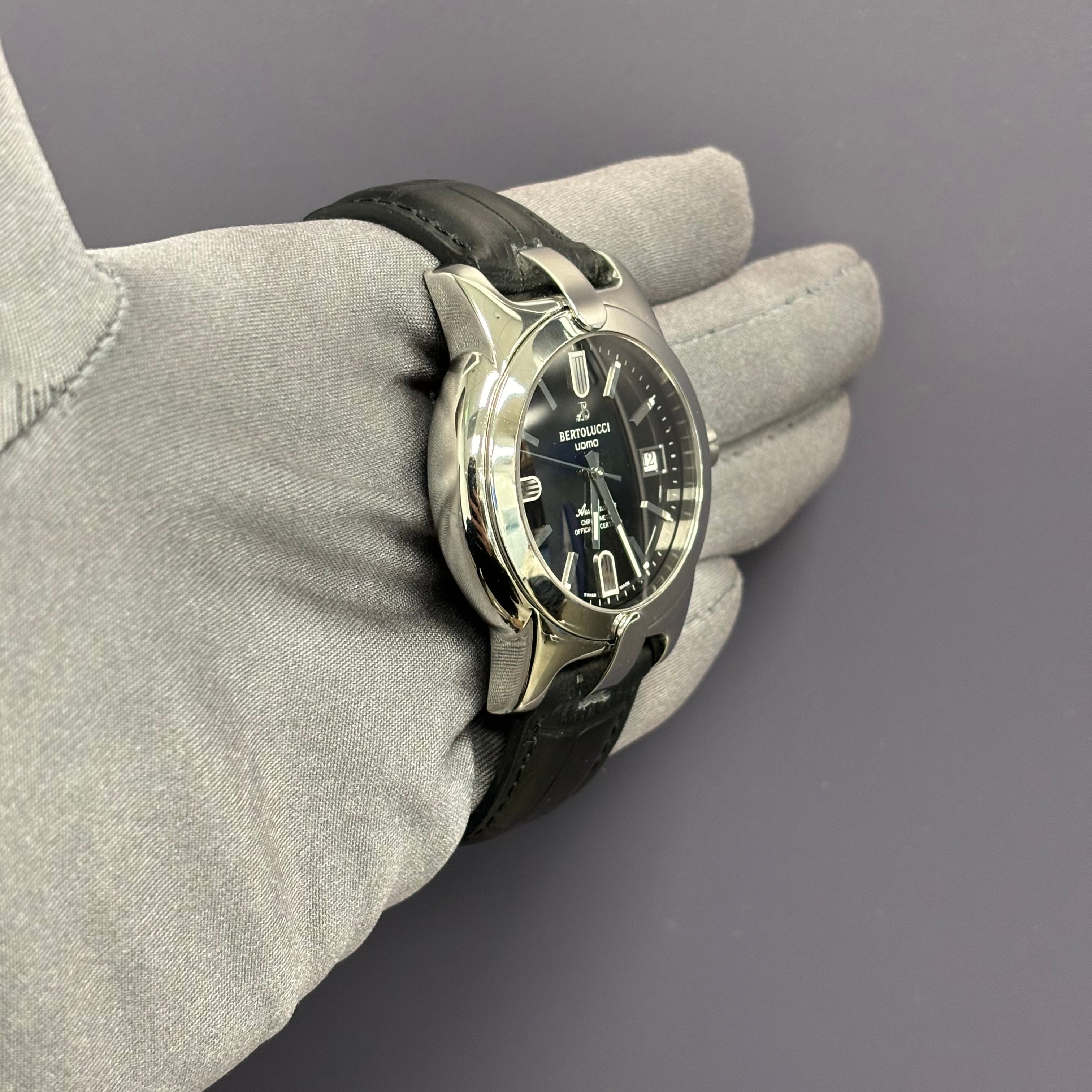 Bertolucci UOMO 41mm Black Dial Watch Ref# 884.51.41P.10D - Happy Jewelers Fine Jewelry Lifetime Warranty