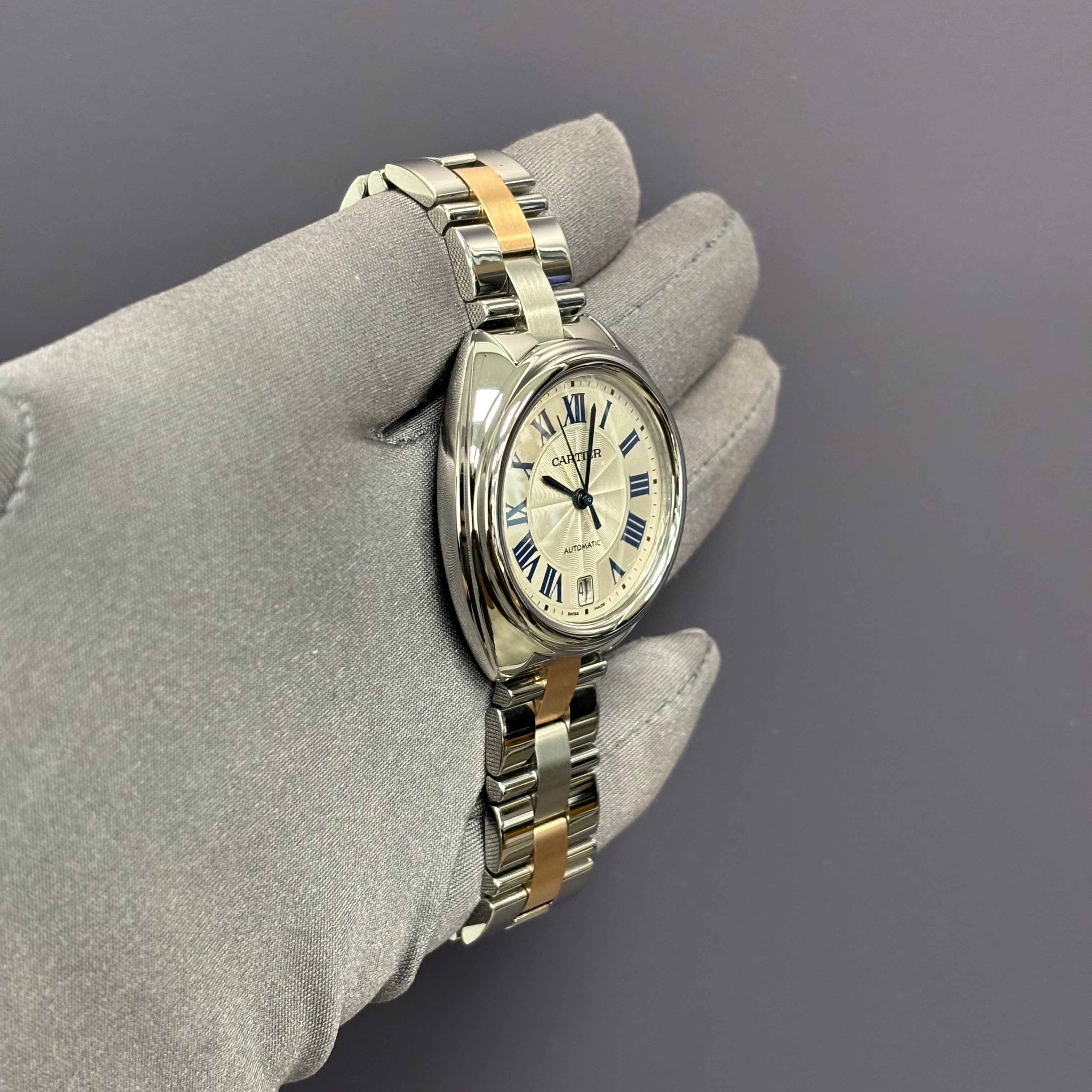 Cartier Cle De Cartier 35mm White Dial Watch Ref# W2CL0003 - Happy Jewelers Fine Jewelry Lifetime Warranty