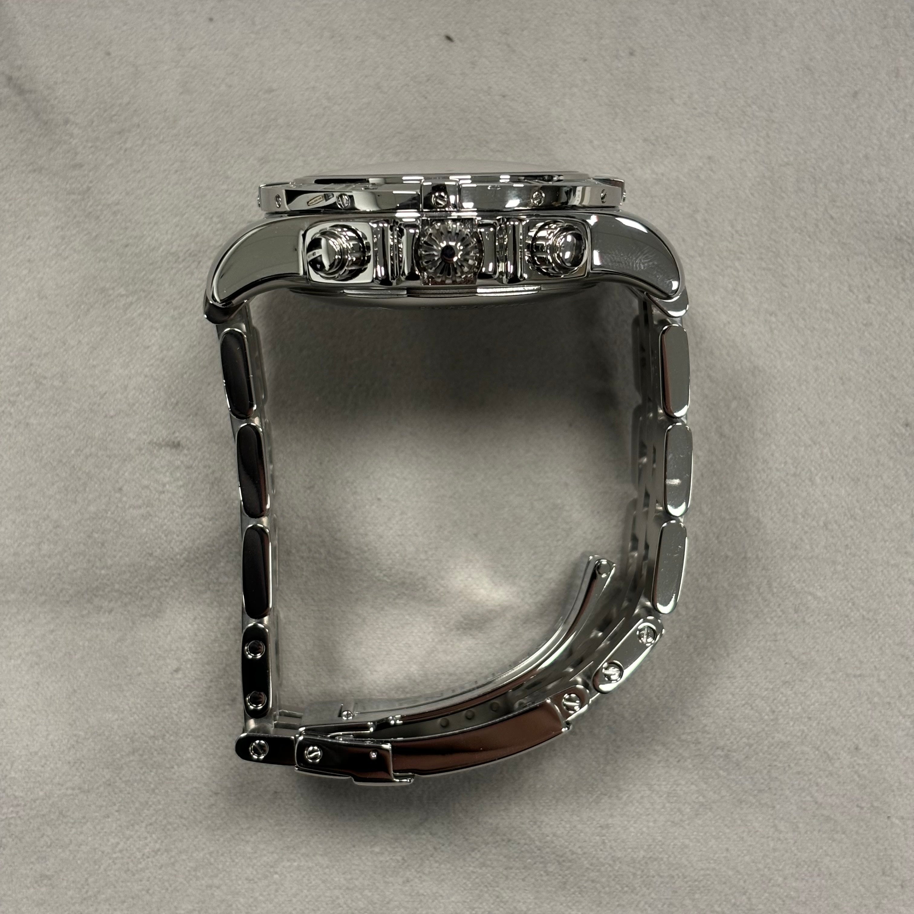 Breitling Chronomat 44mm Black Dial Watch Ref# AB0110 - Happy Jewelers Fine Jewelry Lifetime Warranty