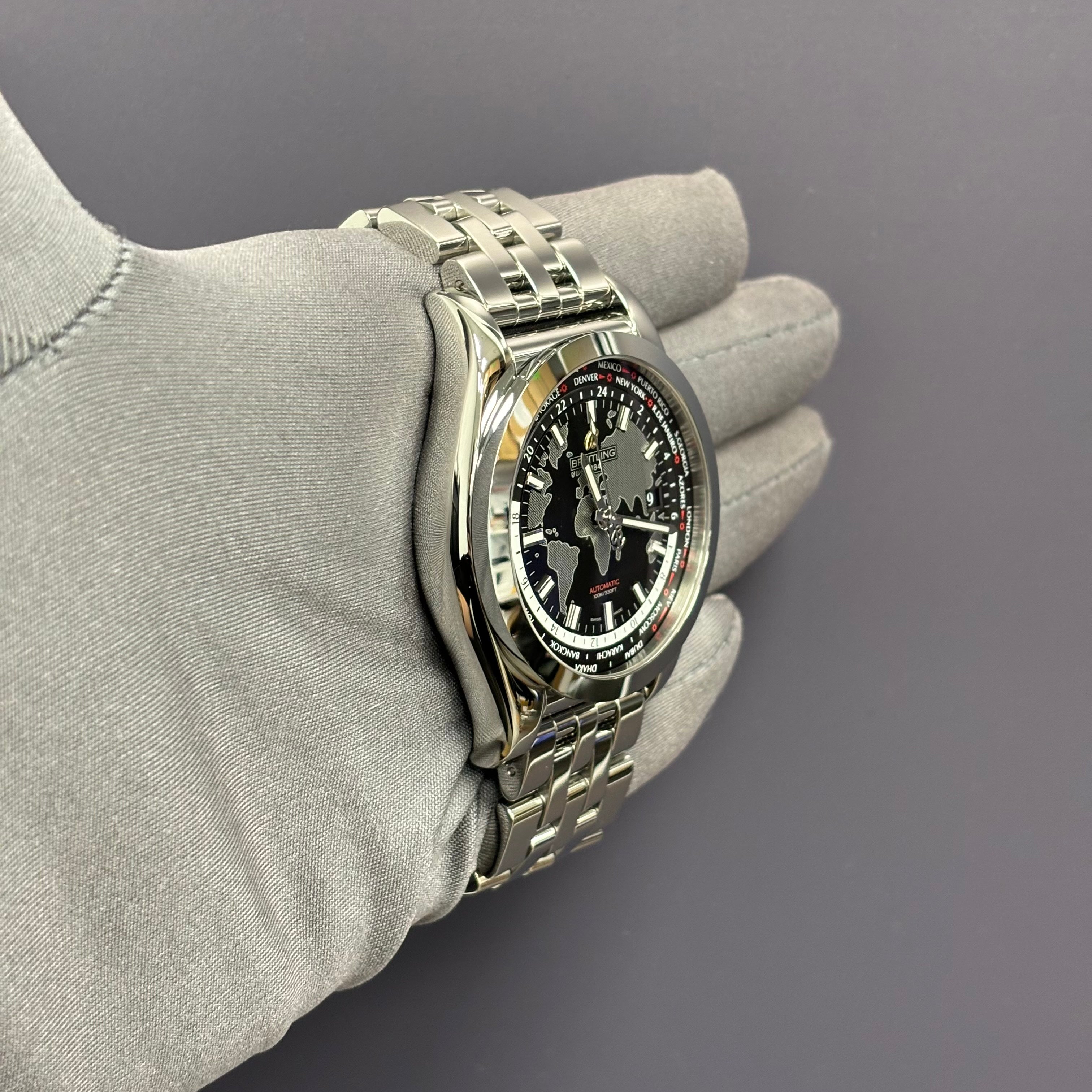 Breitling galactic 44mm Black Dial Watch Ref# WB3510 - Happy Jewelers Fine Jewelry Lifetime Warranty