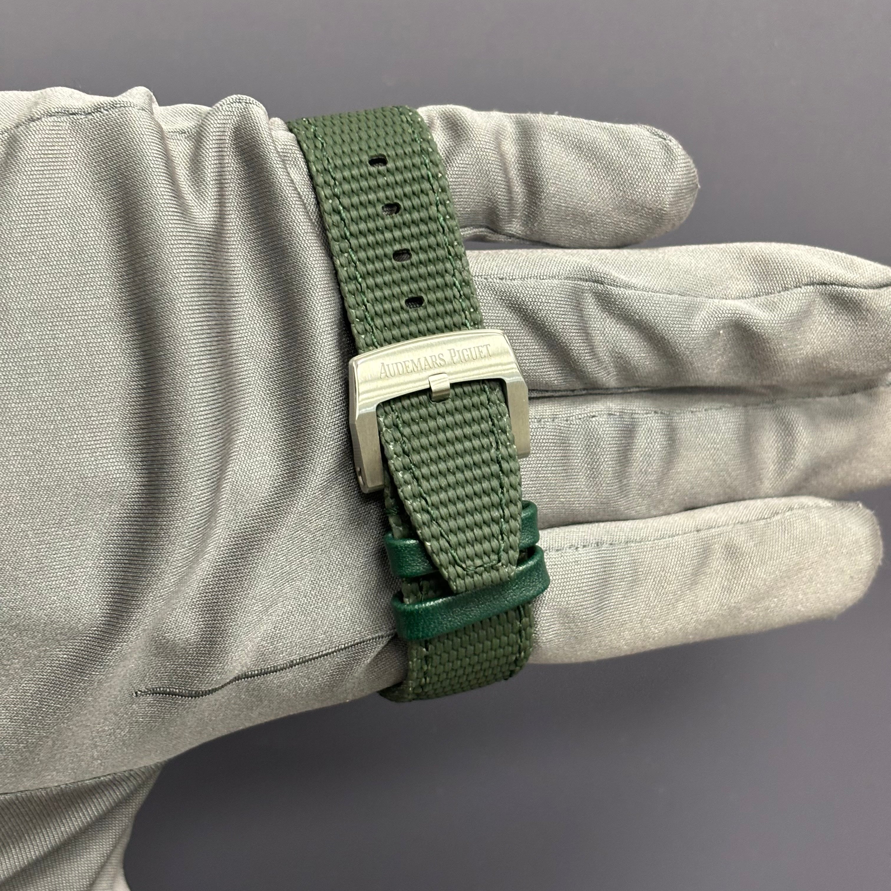 Audemars Piguet Code 11.59 41mm Green Dial Ref# 15210ST.OO.A056KB.01 - Happy Jewelers Fine Jewelry Lifetime Warranty