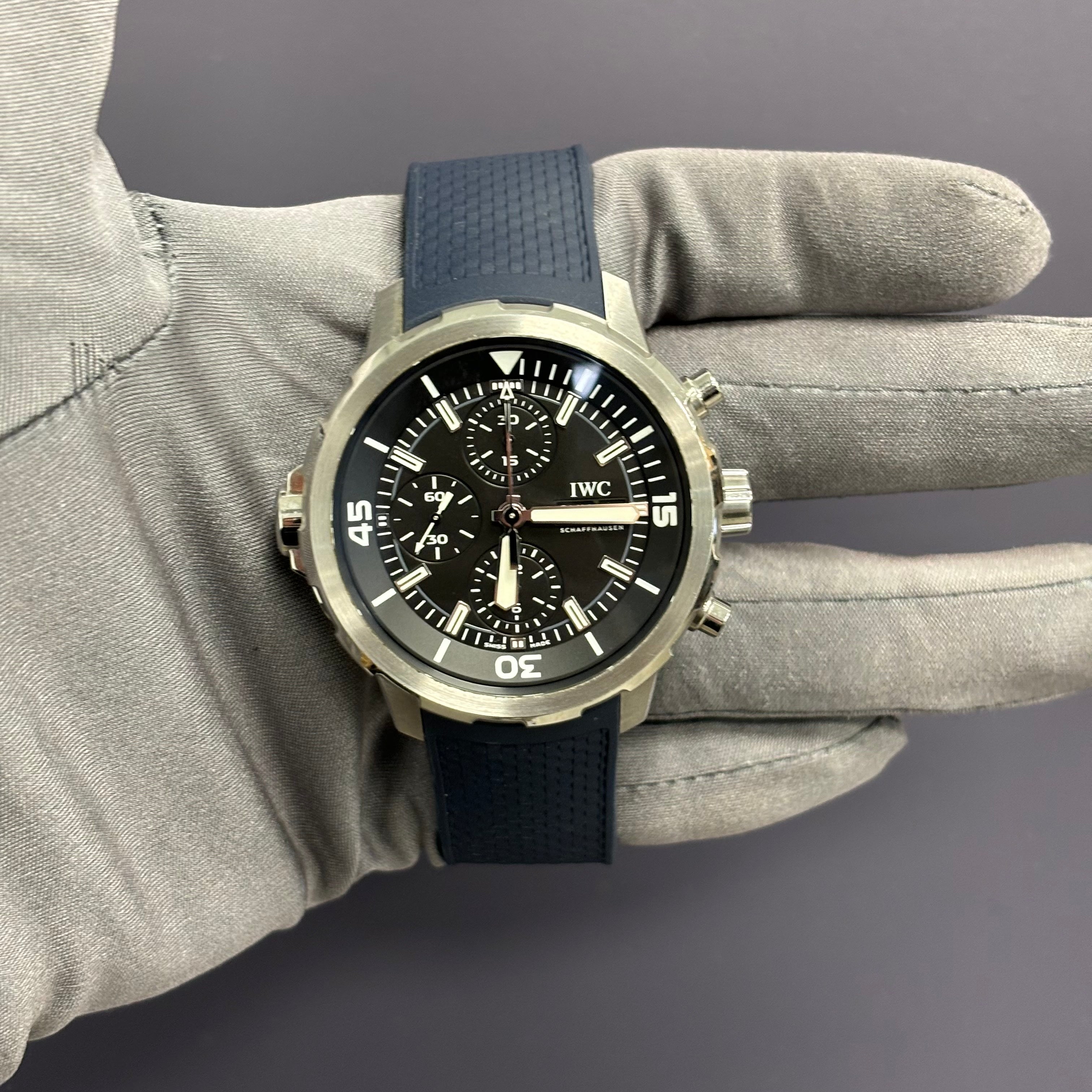 IWC Aquatimer 44mm Black Dial Watch Ref# IW376803 - Happy Jewelers Fine Jewelry Lifetime Warranty