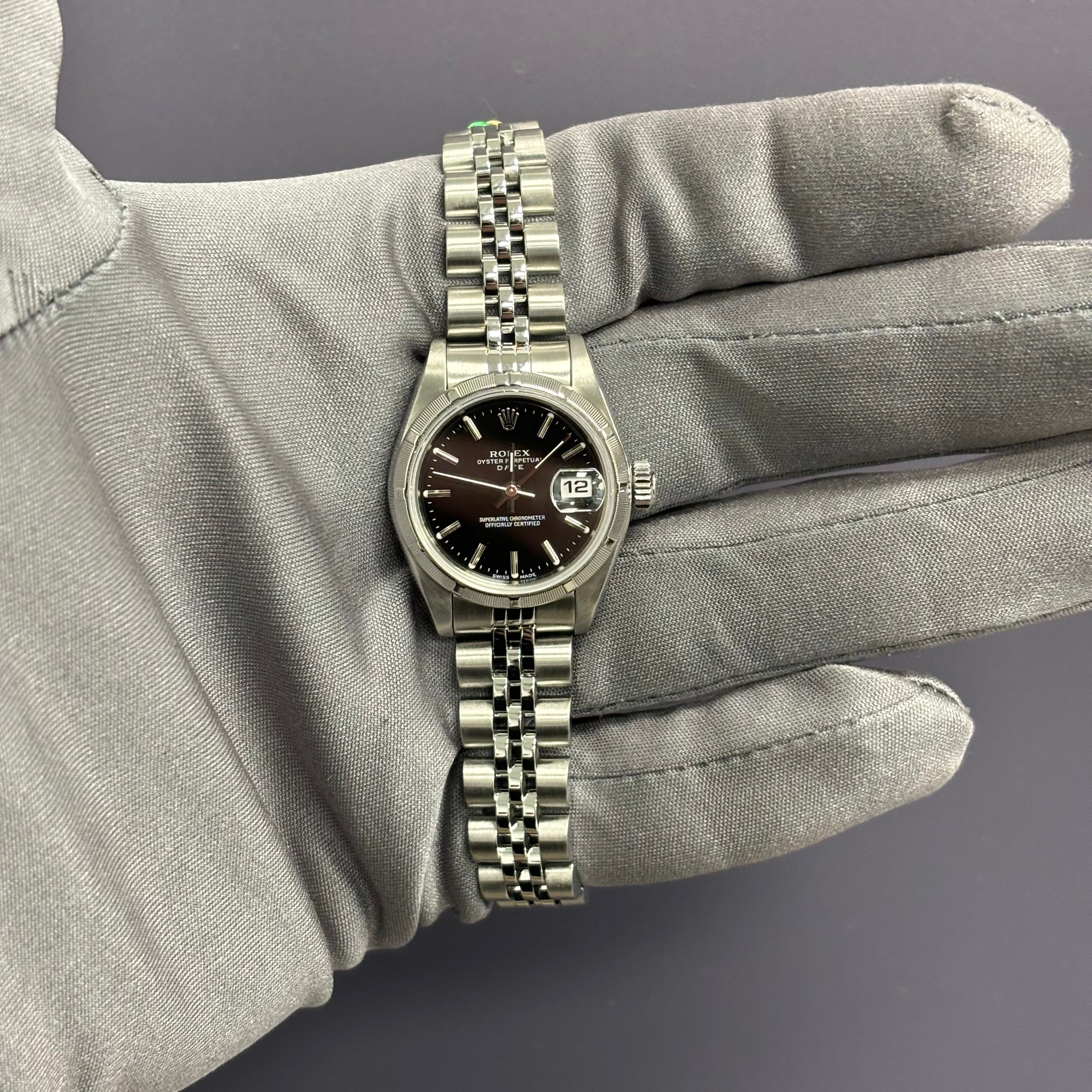 Rolex Oyster Perpetual 26mm Black Dial Watch Ref# 69190 - Happy Jewelers Fine Jewelry Lifetime Warranty