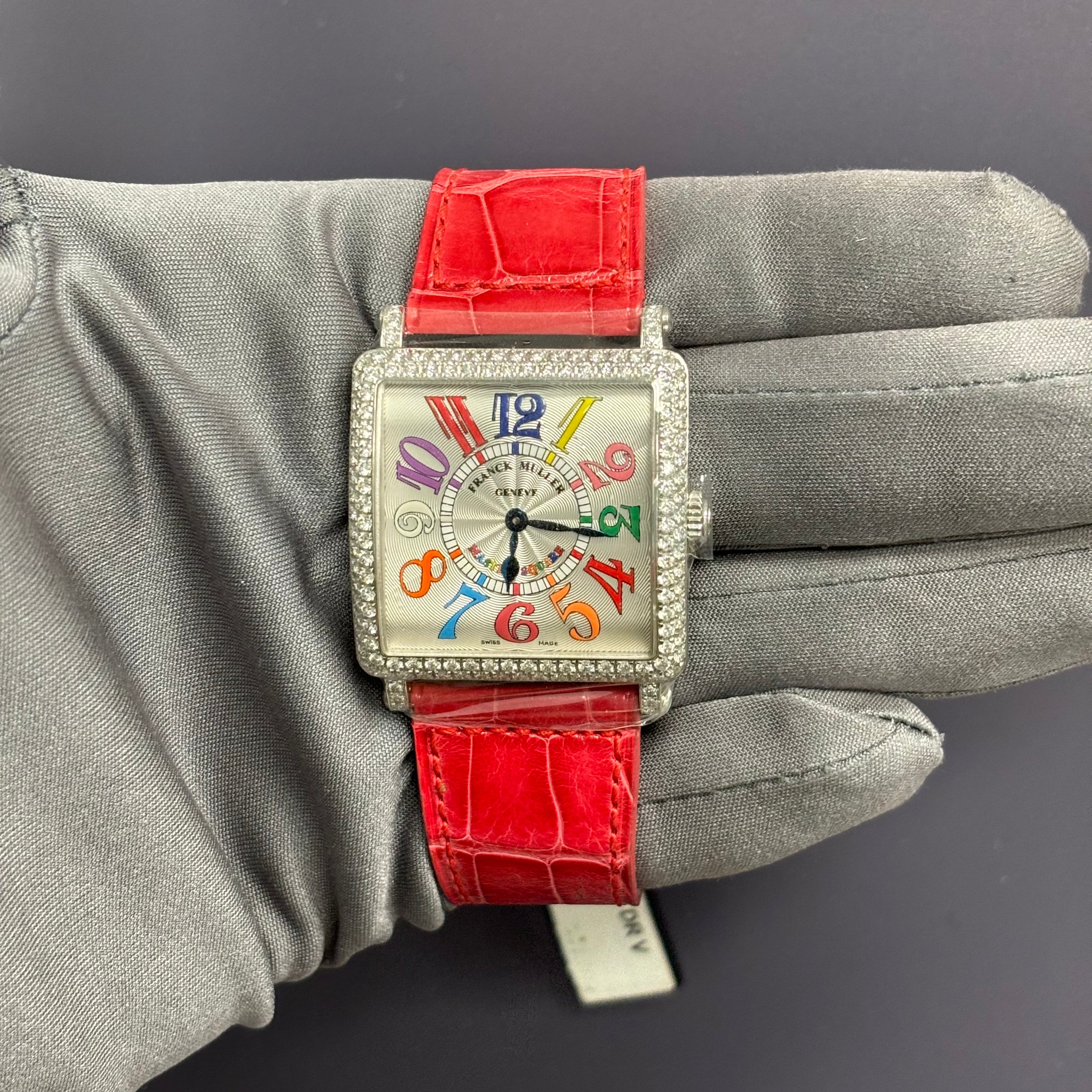 Franck Muller Master Square 26mm Silver Dial Watch Ref# 6002 M QZ D COL DR V - Happy Jewelers Fine Jewelry Lifetime Warranty