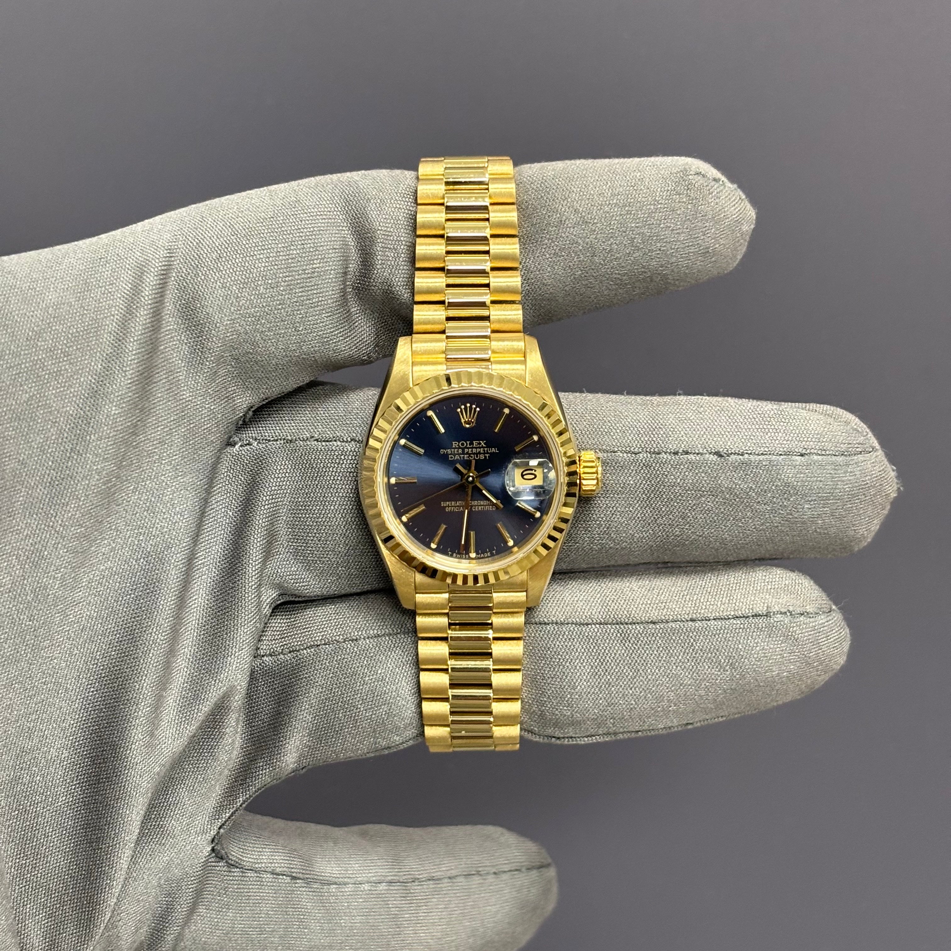Rolex Datejust 26mm Blue Dial Watch Ref# 69178 - Happy Jewelers Fine Jewelry Lifetime Warranty