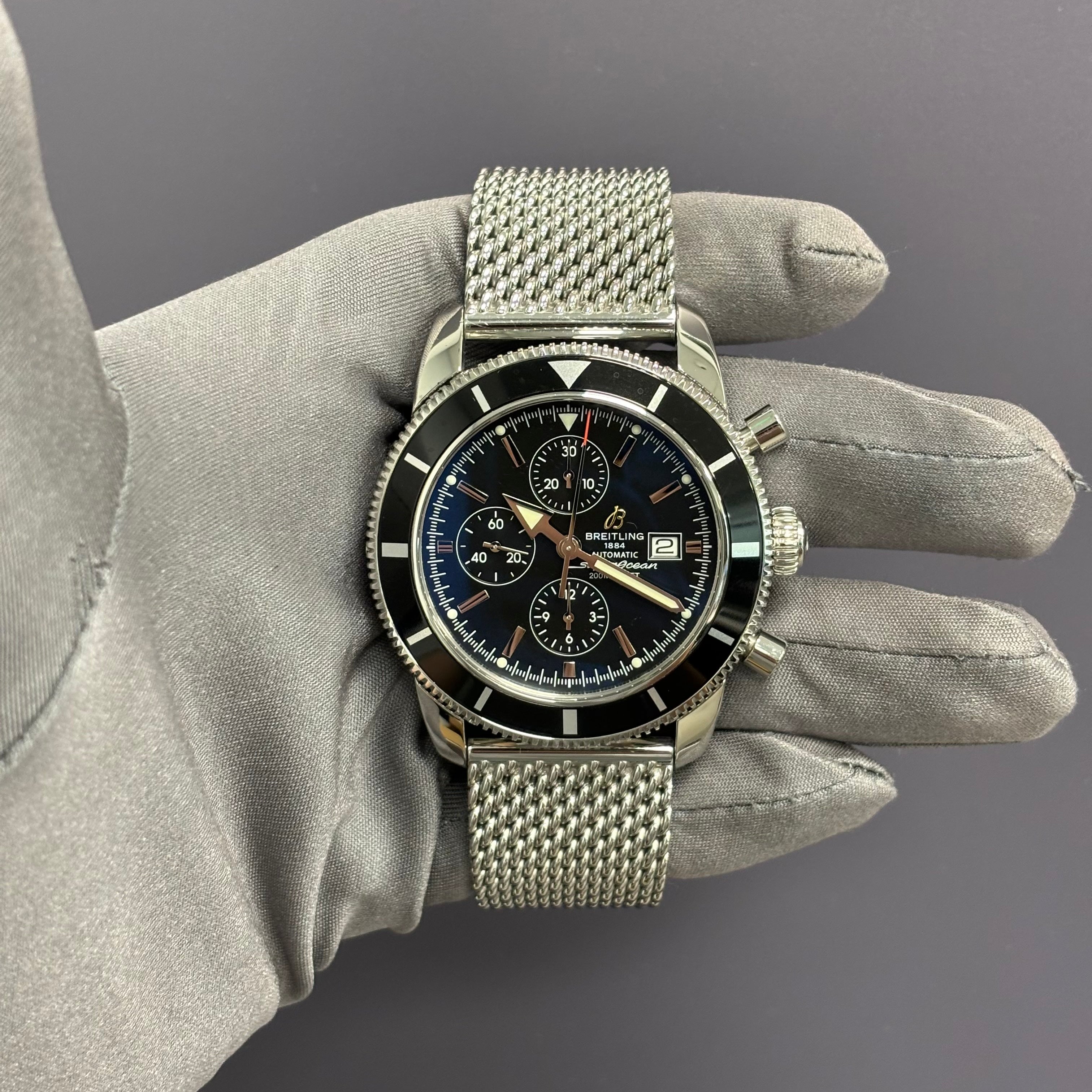 Breitling Superocean 46mm Black Dial Watch Ref# A13320 - Happy Jewelers Fine Jewelry Lifetime Warranty