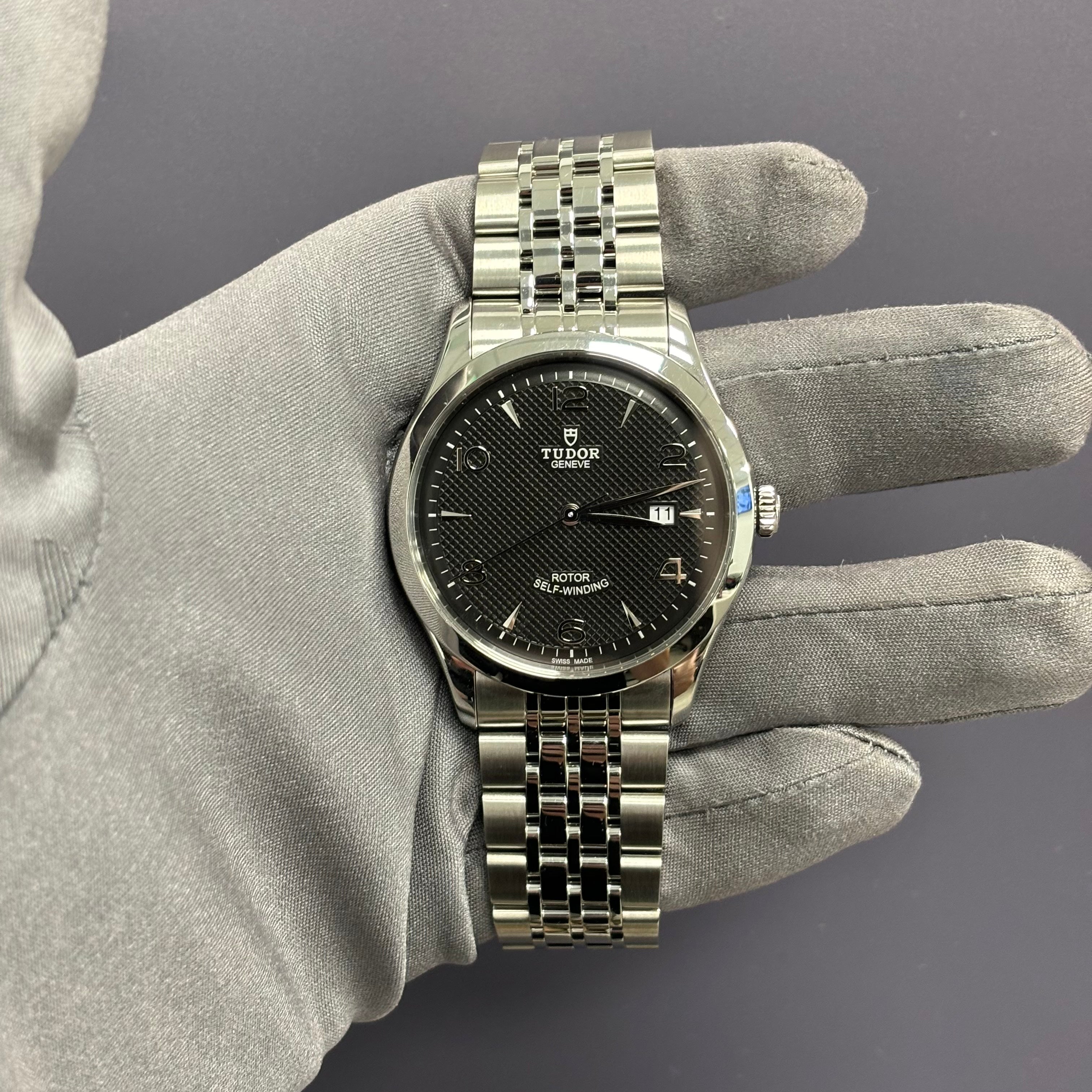 Tudor 1926 41mm Stainless Steel Black Dial Ref# 91650 - Happy Jewelers Fine Jewelry Lifetime Warranty