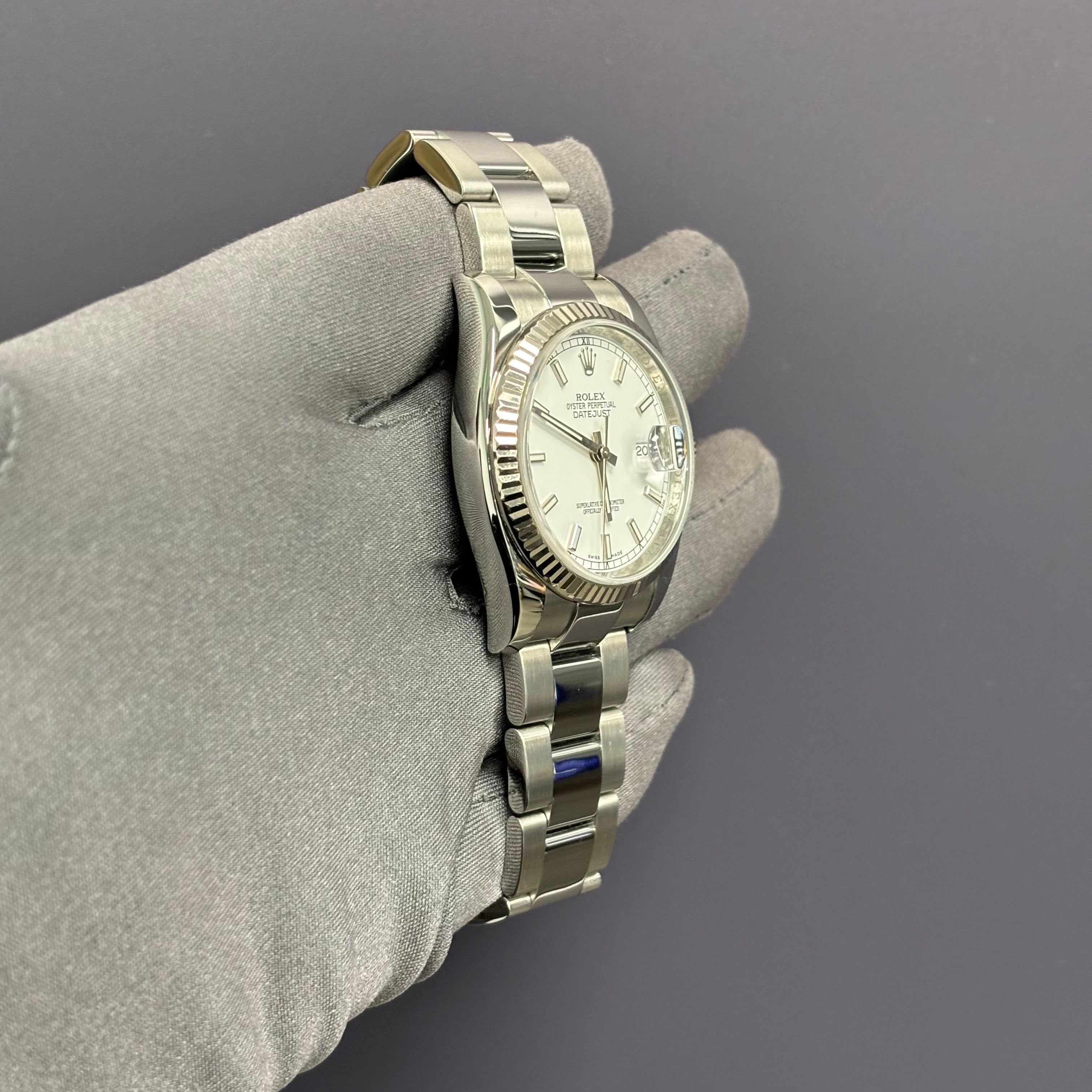 Rolex Datejust 36mm Stainless Steel White Dial Watch Ref# 116234 - Happy Jewelers Fine Jewelry Lifetime Warranty