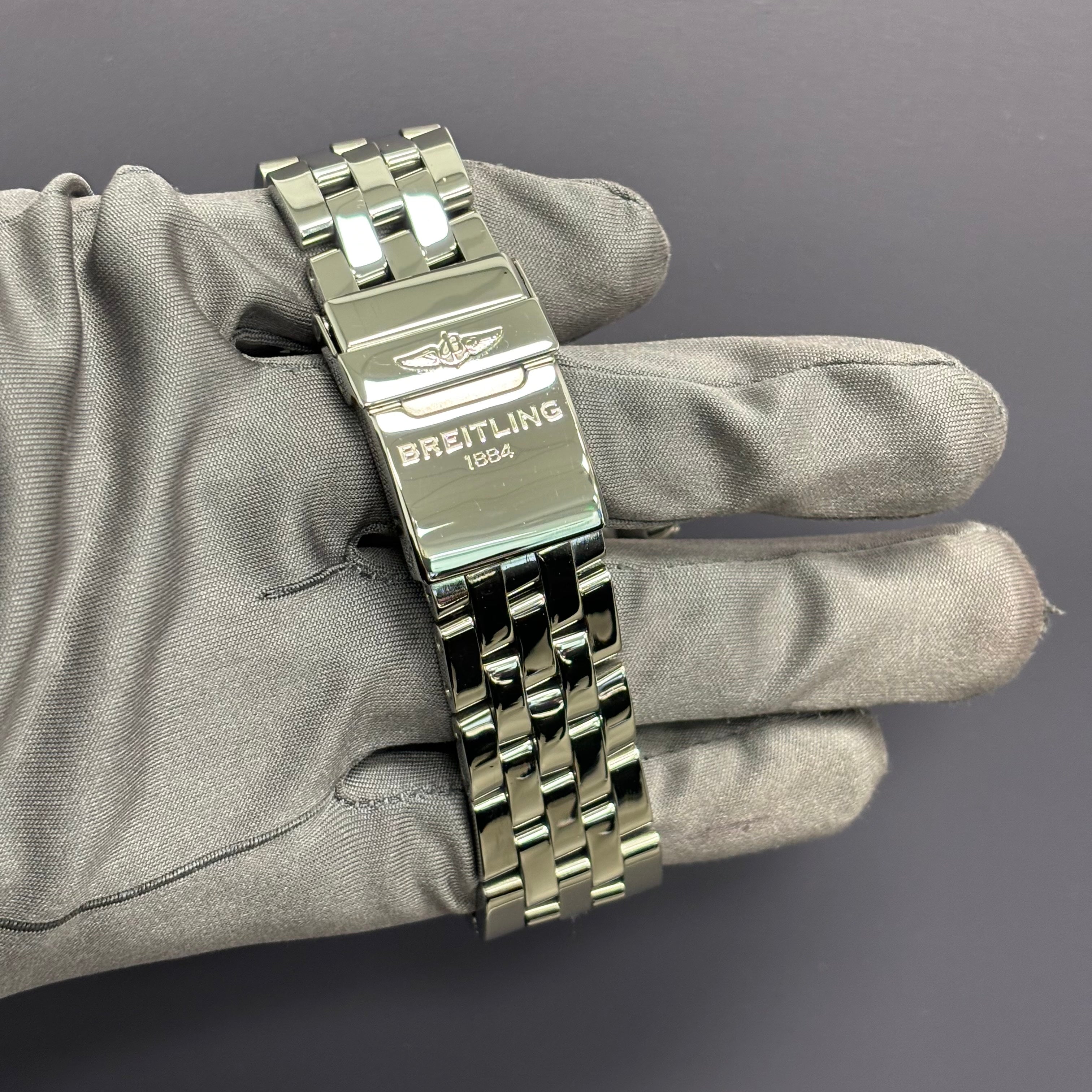 Breitling Chronomat 47mm Black Dial Watch Ref# AB0412 - Happy Jewelers Fine Jewelry Lifetime Warranty