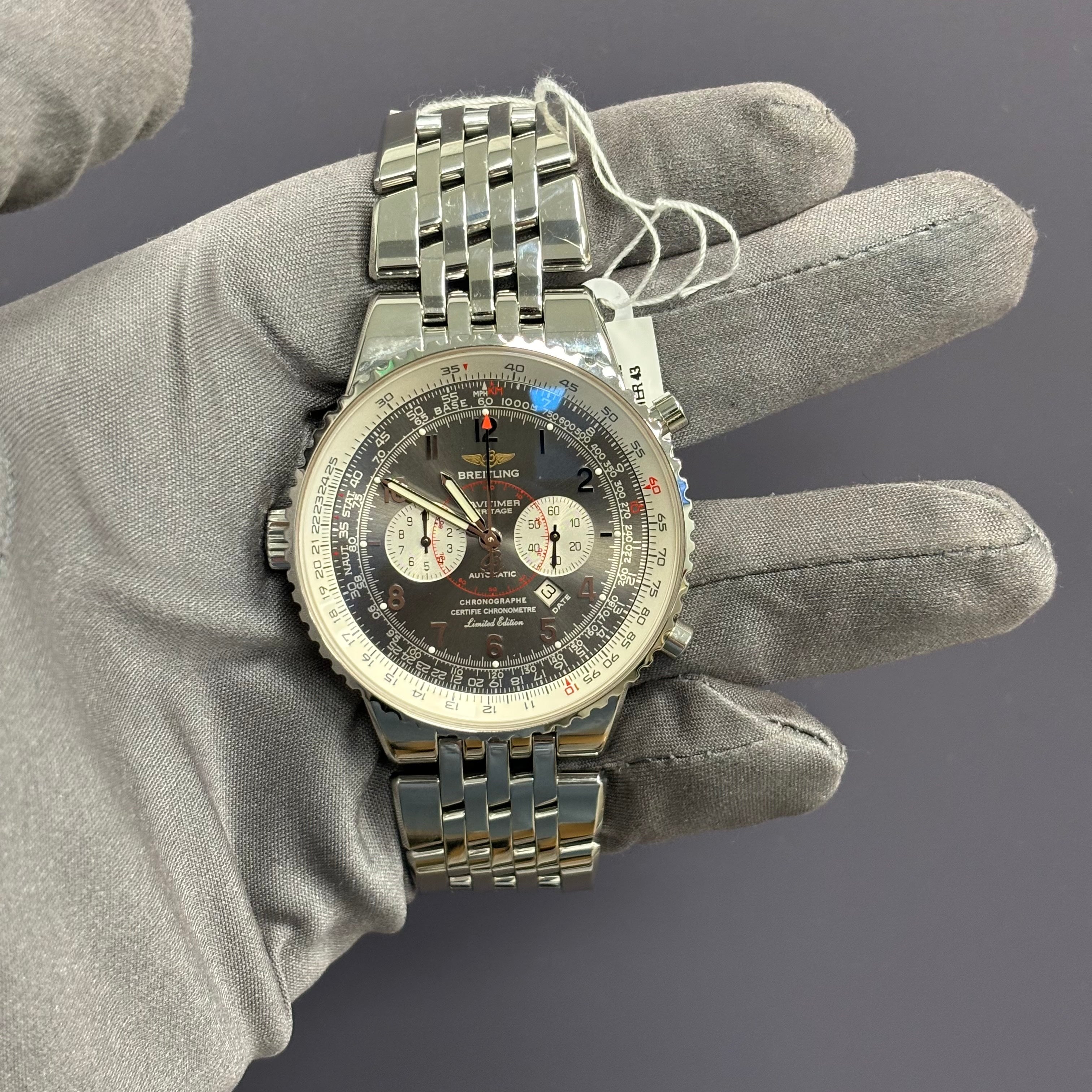 Breitling Navitimer 43mm Grey Dial Watch Ref# A35360 - Happy Jewelers Fine Jewelry Lifetime Warranty