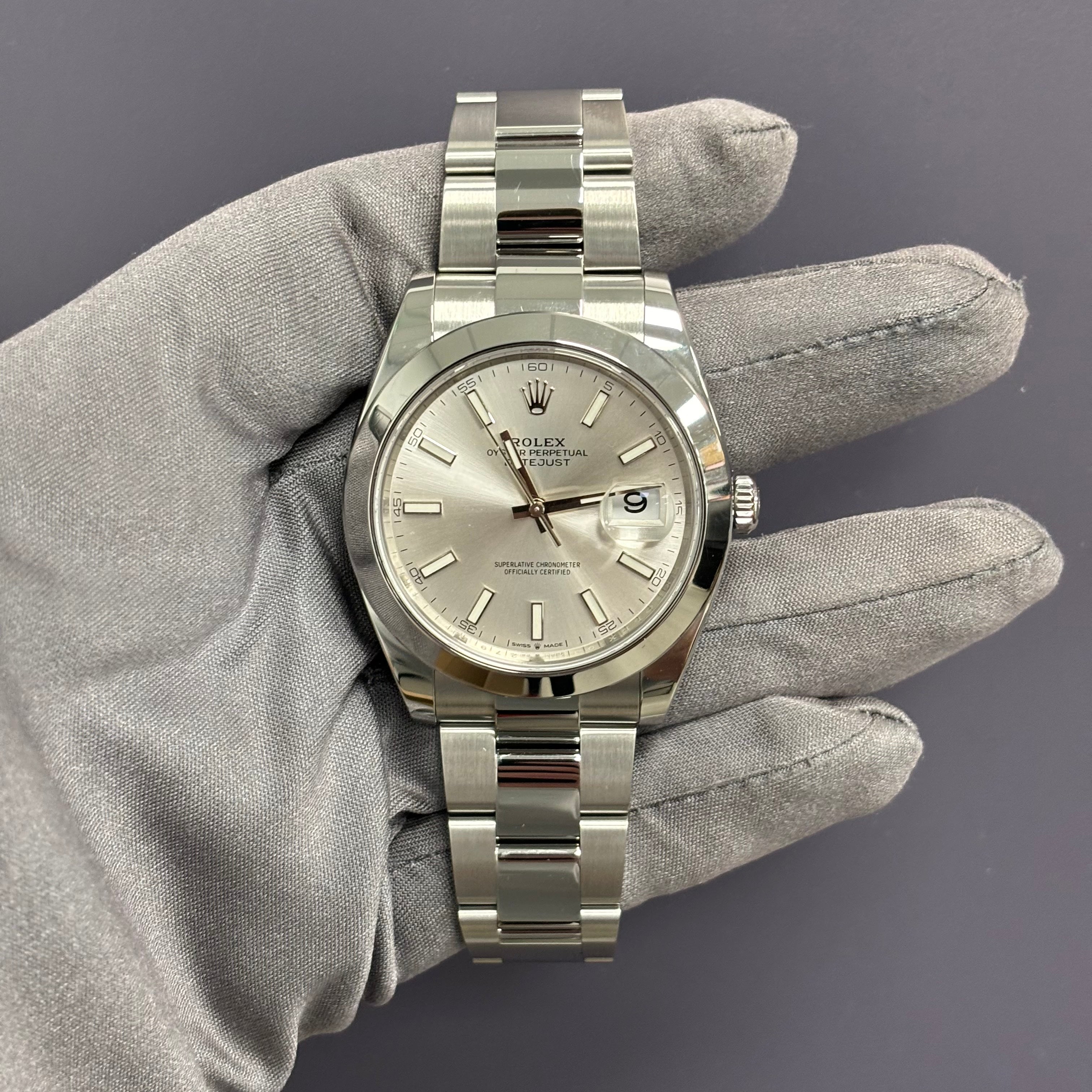 Rolex Datejust 41mm Stainless Steel Silver Dial Ref# 126300 - Happy Jewelers Fine Jewelry Lifetime Warranty