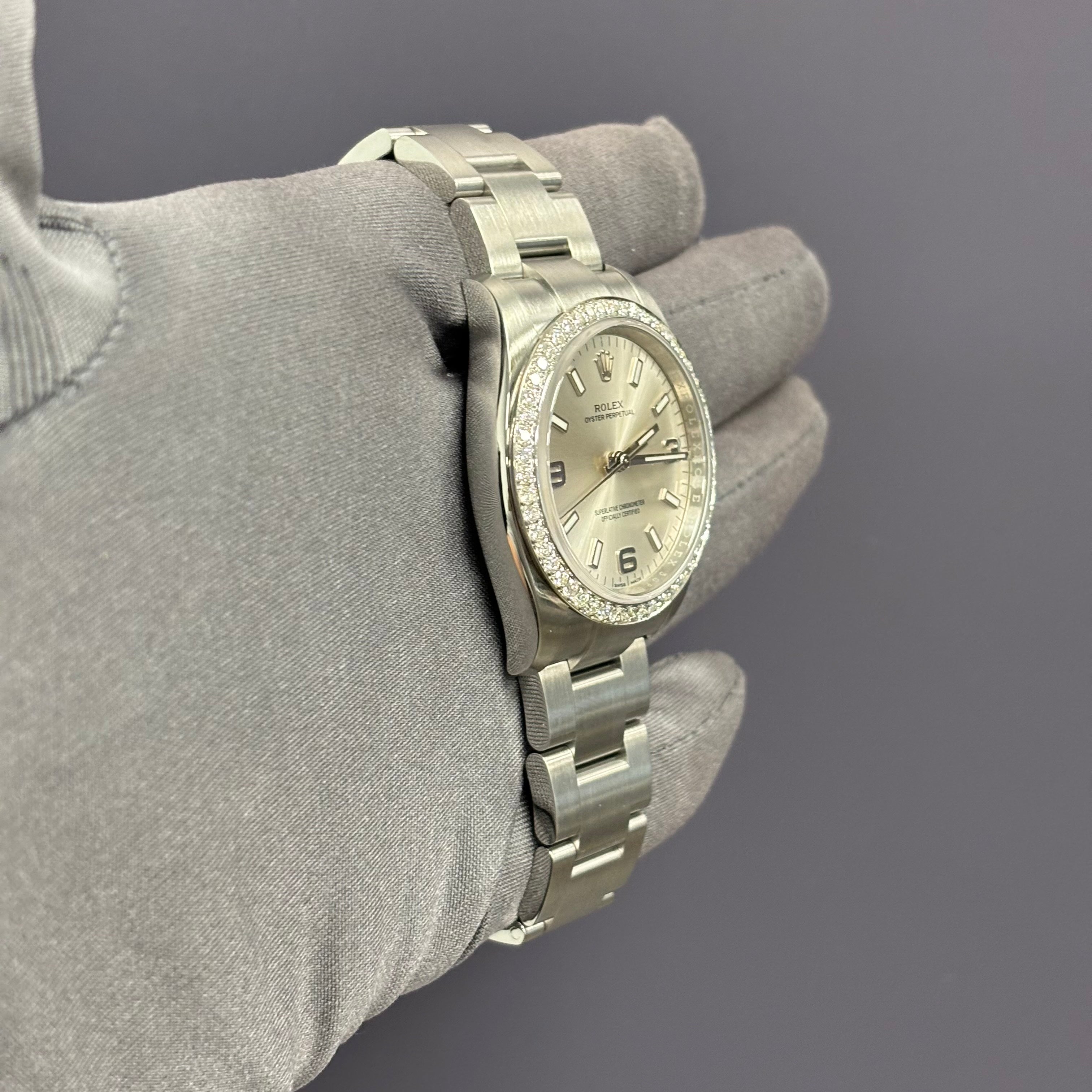 Rolex Oyster Perpetual 34mm Silver Dial Watch Ref# 114200 - Happy Jewelers Fine Jewelry Lifetime Warranty