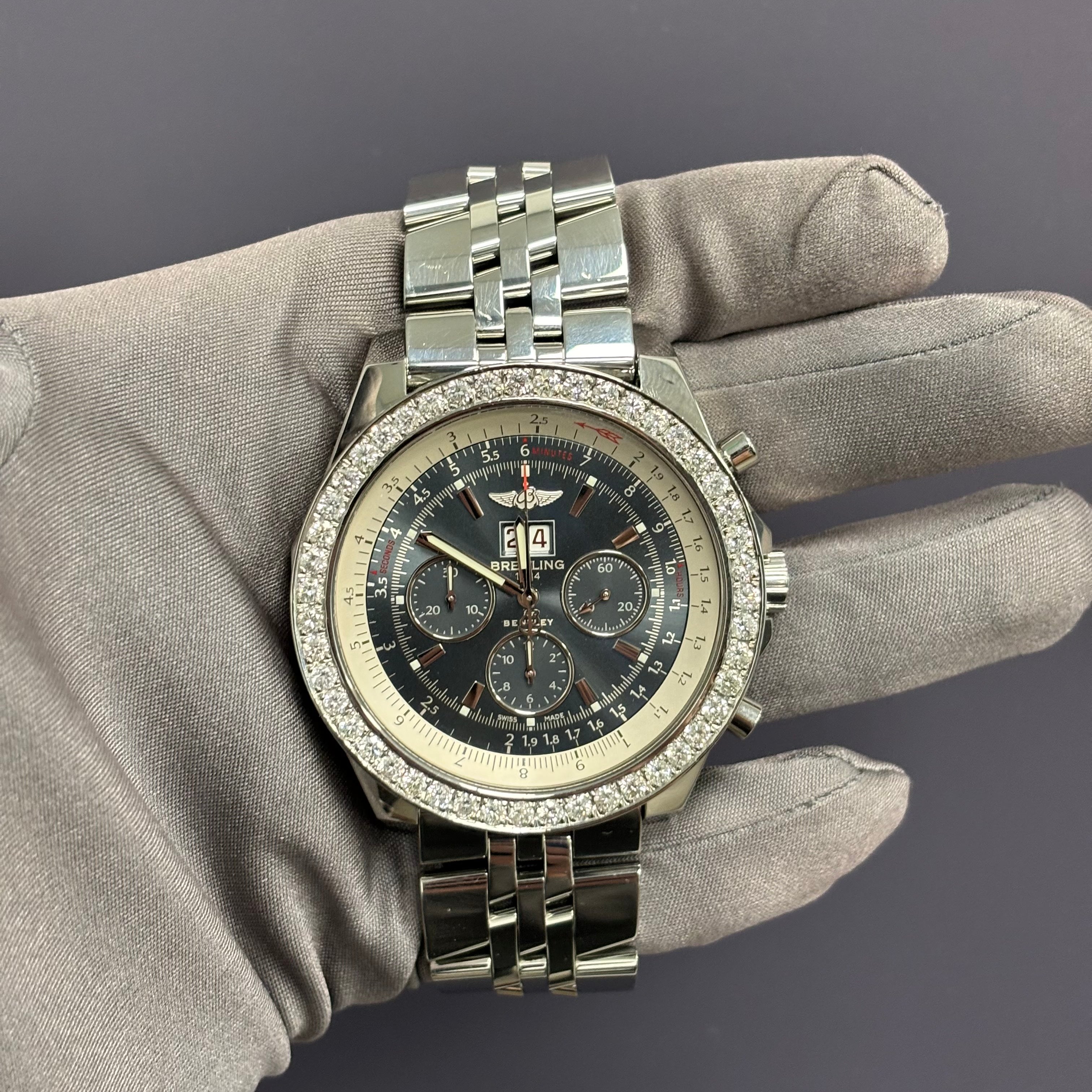 Breitling Bentley 49mm Blue Dial Watch Ref# A44364 - Happy Jewelers Fine Jewelry Lifetime Warranty