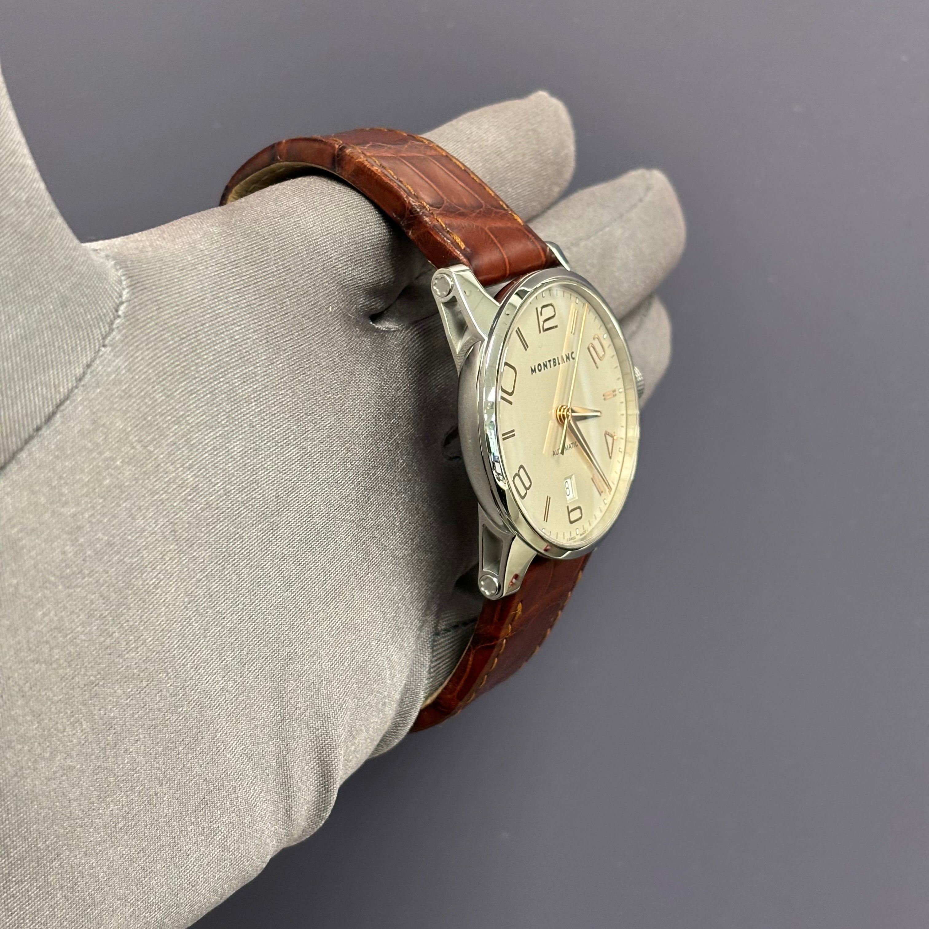 Montblanc Time Walker 39mm White Dial Watch Ref# 7210 - Happy Jewelers Fine Jewelry Lifetime Warranty