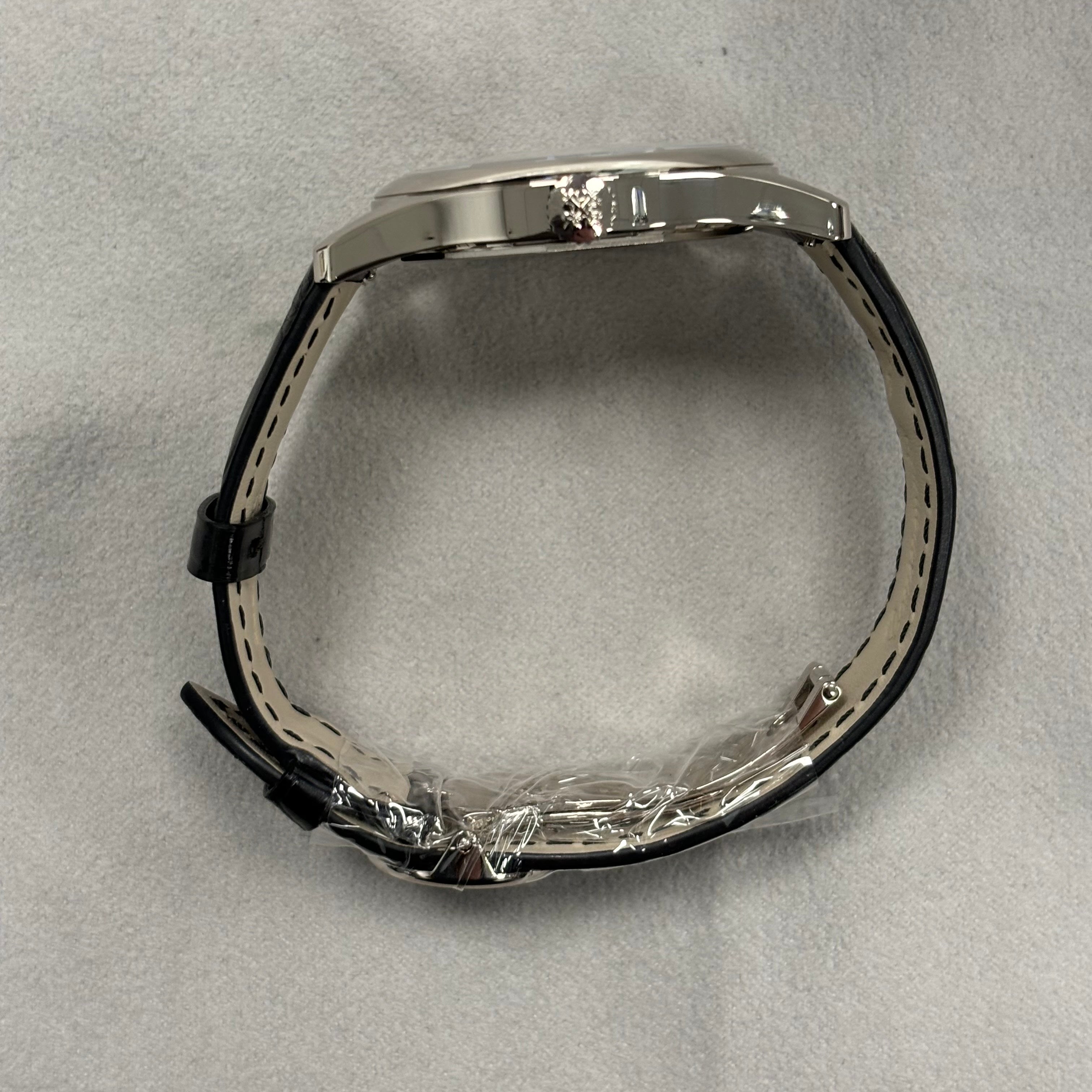 Patek Philippe Calatrava 37mm Grey Dial Watch Ref# 6000G-010 - Happy Jewelers Fine Jewelry Lifetime Warranty