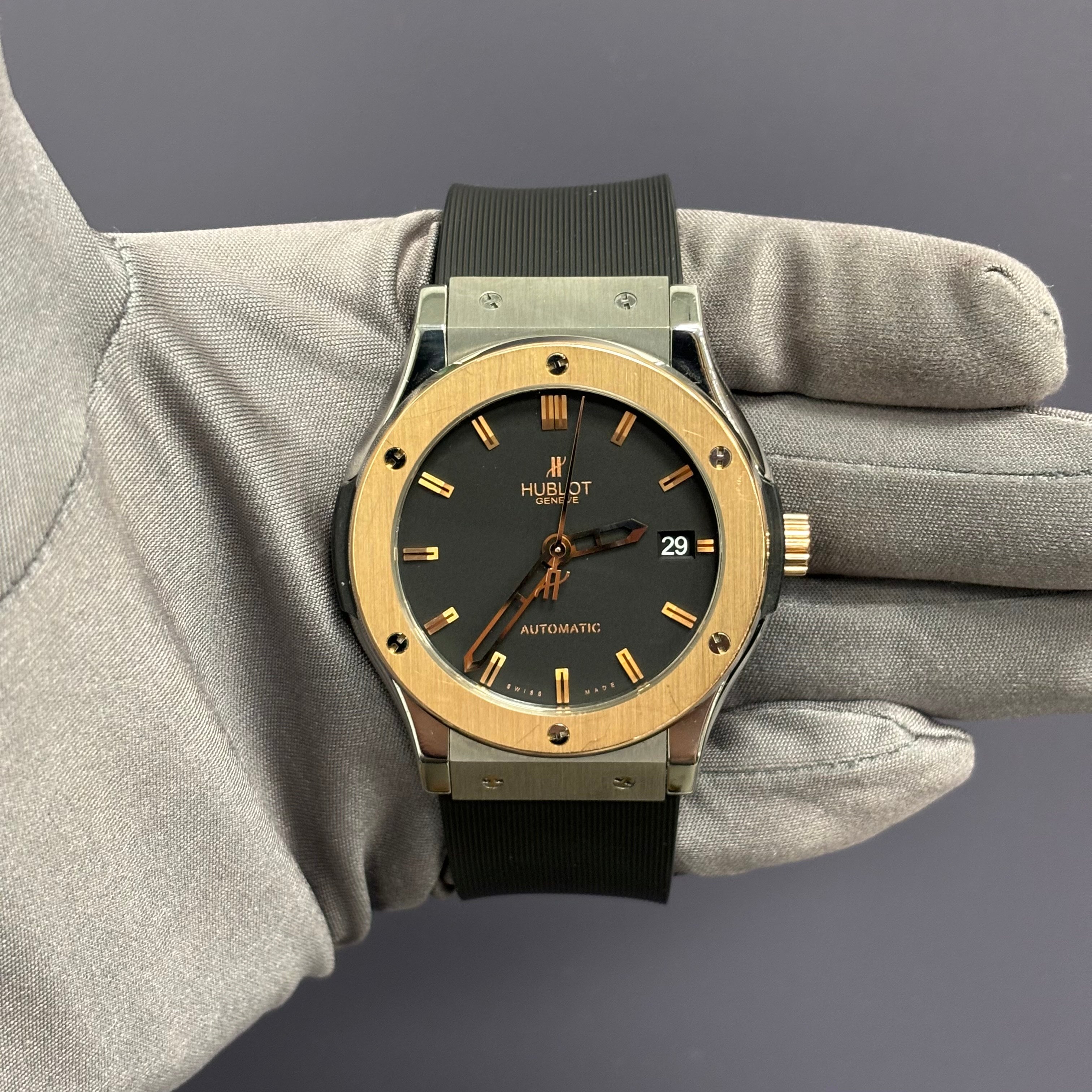 Hublot Classic Fusion 45mm Black Dial Watch Ref# 511.NO.1181.RX - Happy Jewelers Fine Jewelry Lifetime Warranty