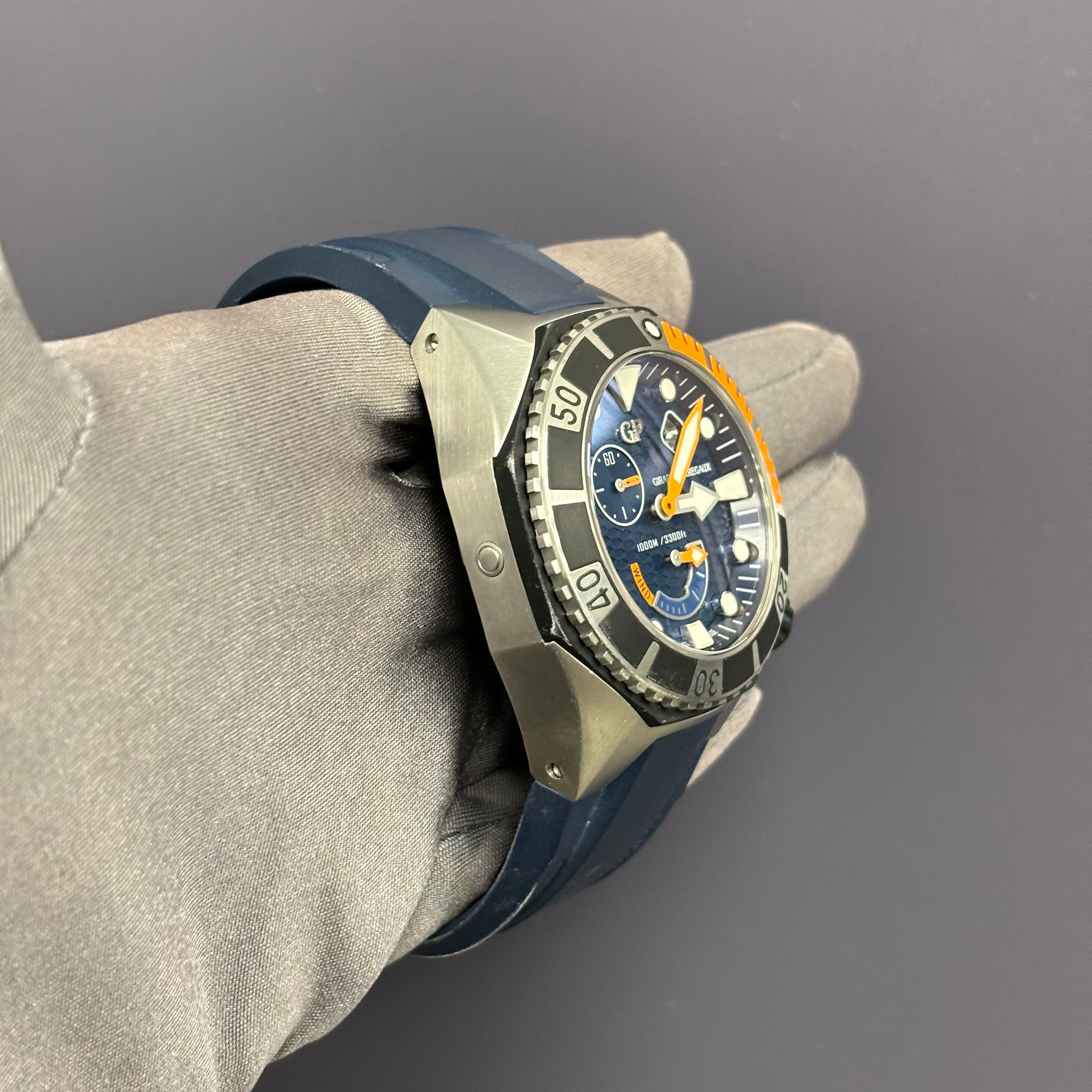 Girard Perregaux Sea Hawk 44mm Blue Dial Watch Ref# 49960-19-431-FKA4 - Happy Jewelers Fine Jewelry Lifetime Warranty